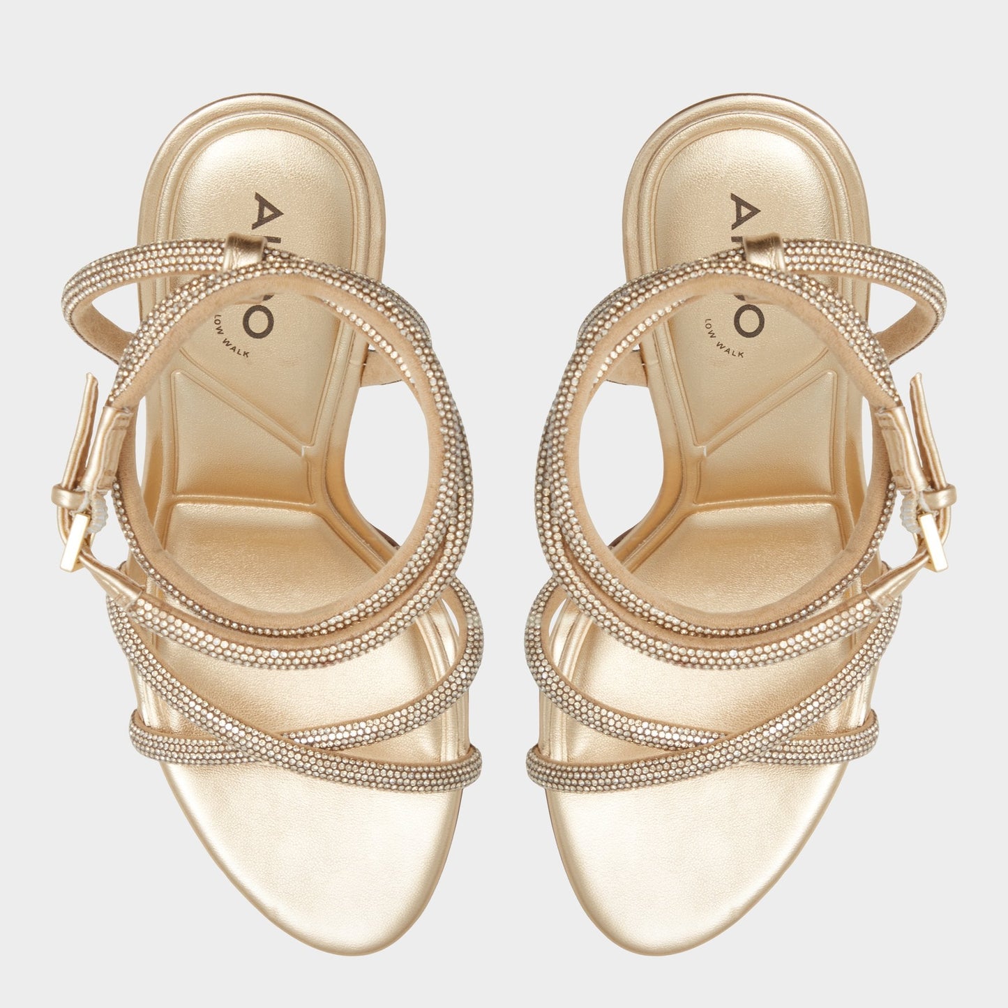 Aldo Manaelden Gold Women's Heeled sandals - Strappy heeled sandal, Stiletto heel Women