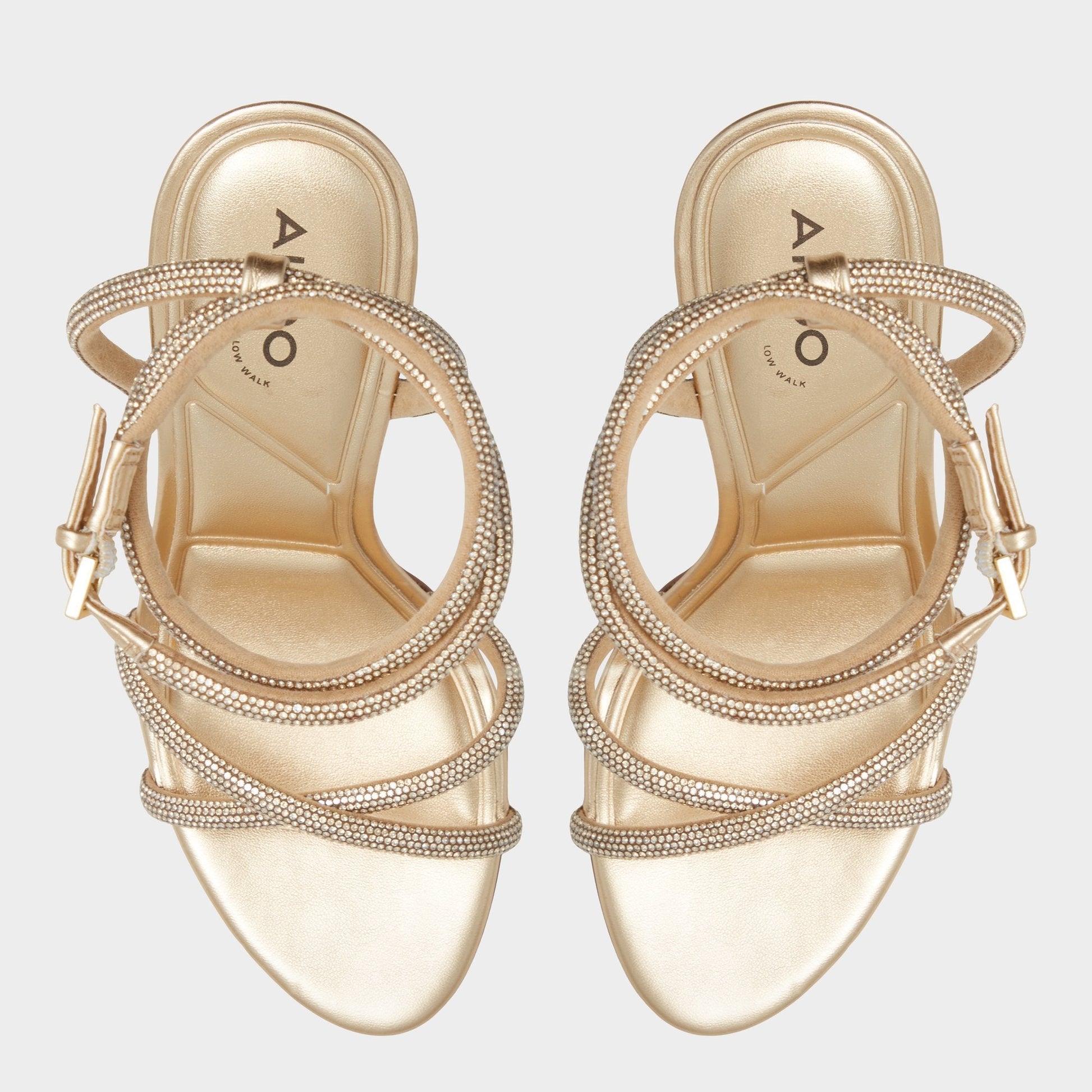 Aldo Manaelden Gold Women's Heeled sandals - Strappy heeled sandal, Stiletto heel Women
