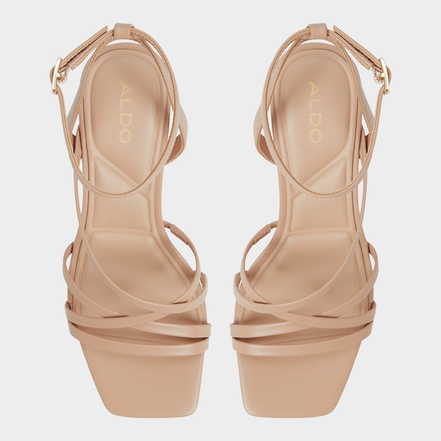 Aldo Esther Tan Women's Block heels - Strappy heeled sandal, Block heel Women