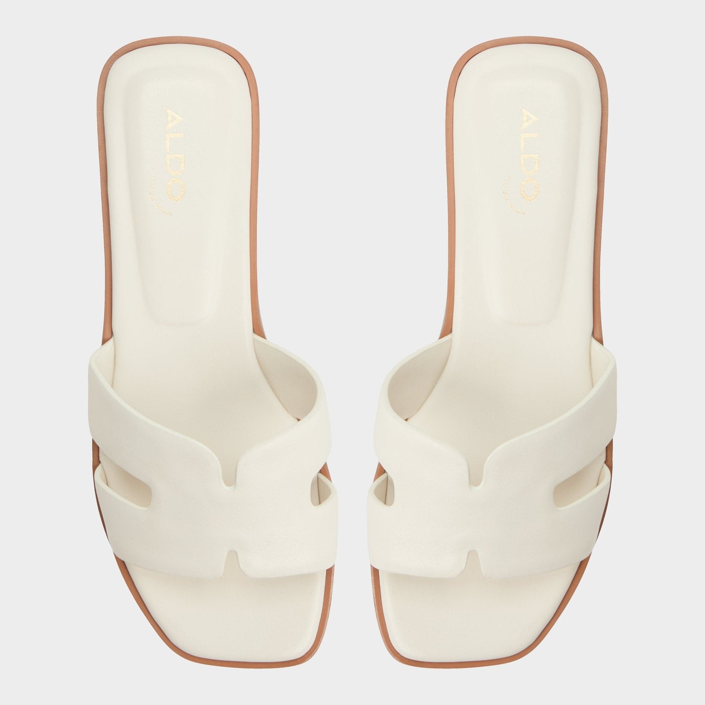 Aldo Itsandal White Women's Flats - Slide sandal Women