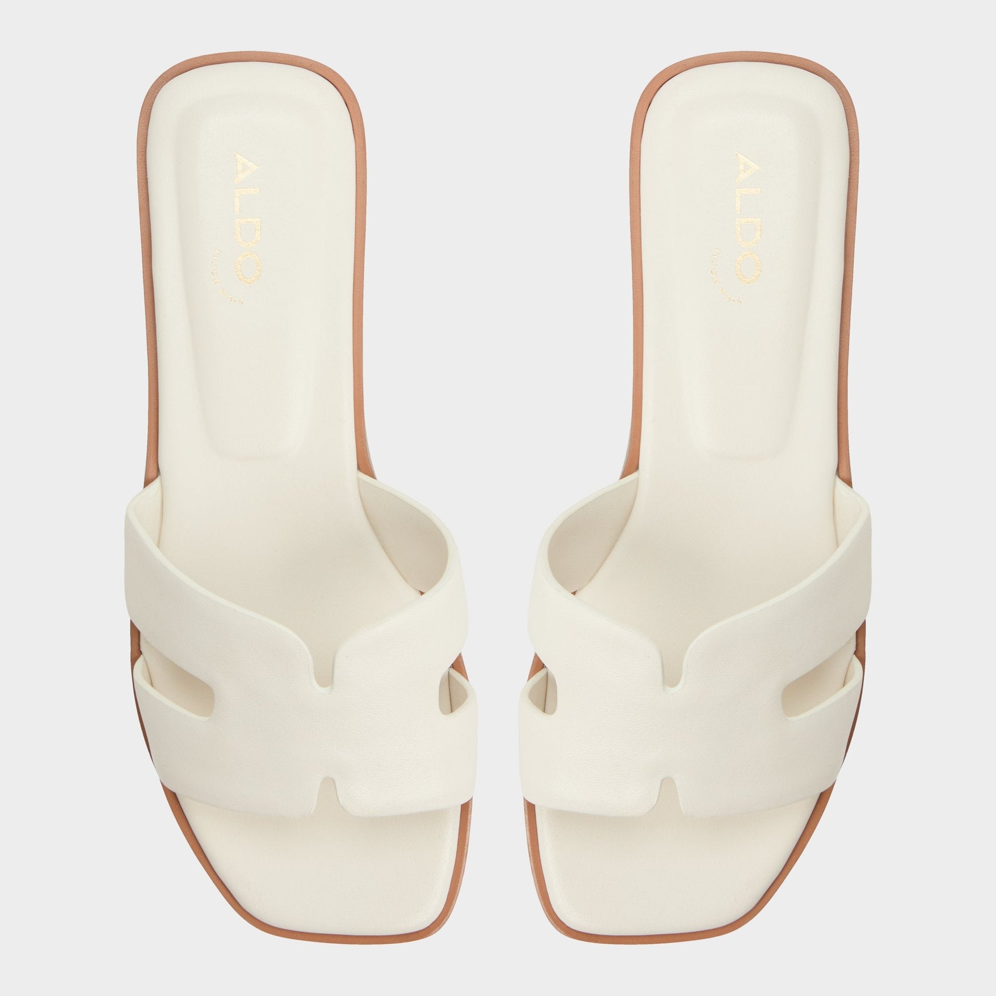 Aldo Itsandal White Women's Flats - Slide sandal Women