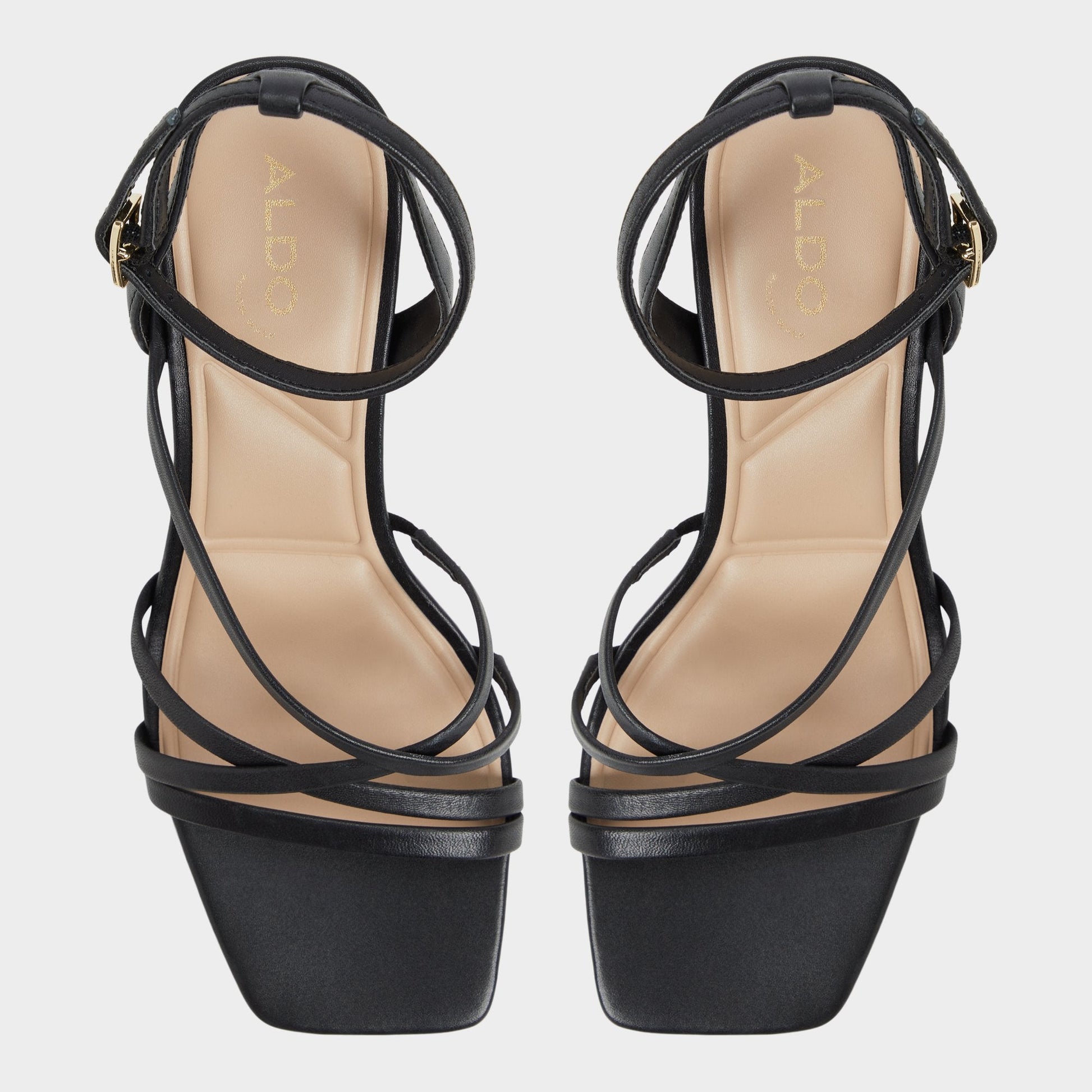 Aldo Esther Black Women's Block heels - Strappy heeled sandal, Block heel Women