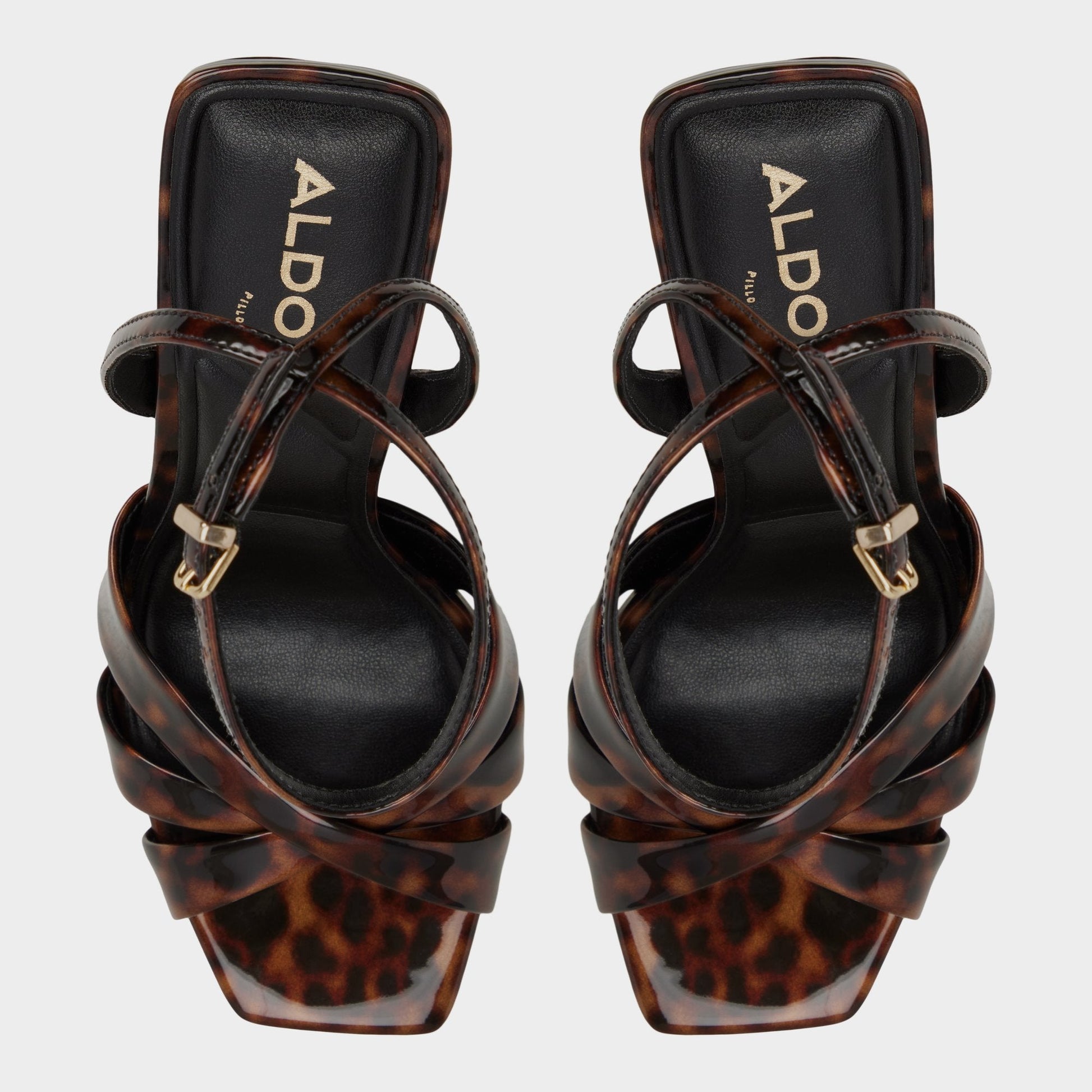 Aldo Meteora in Open Brown - Strappy heeled sandal, Stiletto heel Women