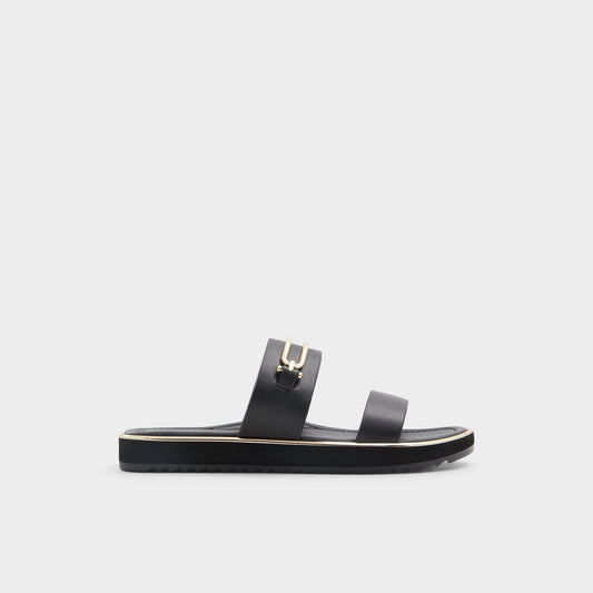Aldo Lagoon Other Black Women's Strappy sandals - Strappy flat sandal, Footbed sandal Women