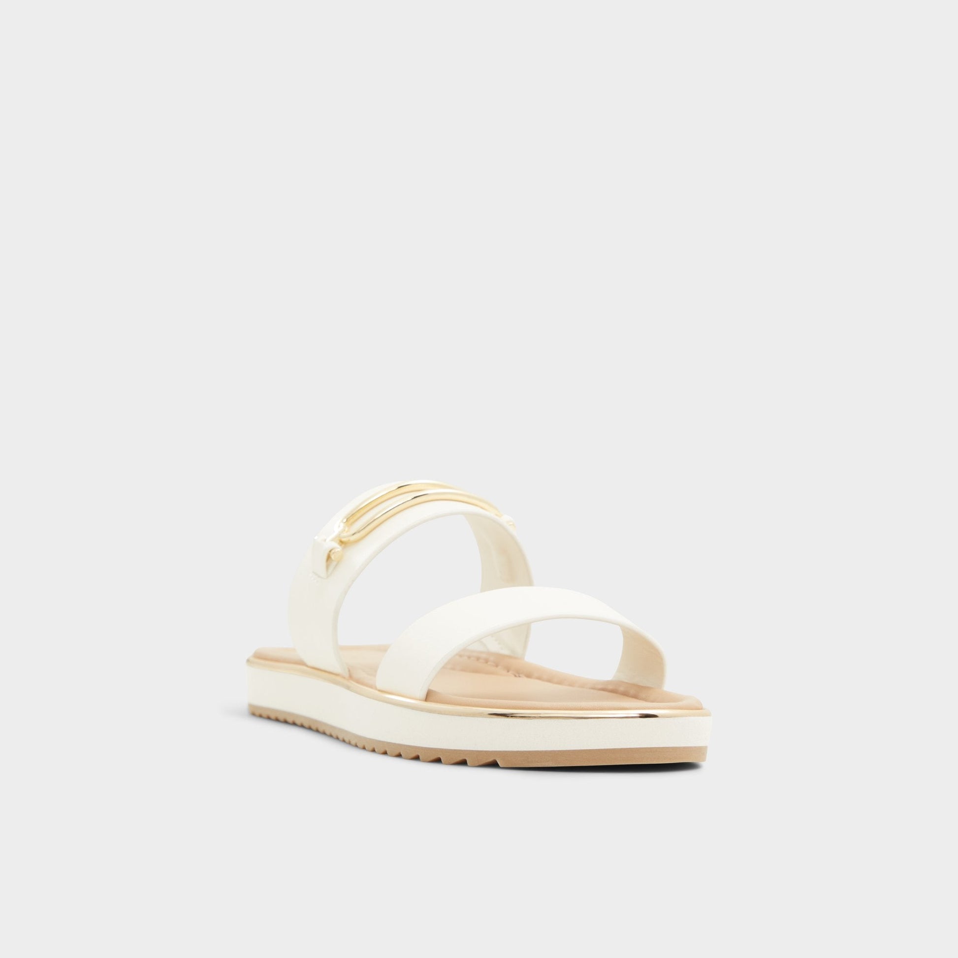 Aldo Lagoon White Women's Strappy sandals - Slide sandal, Footbed sandal Women