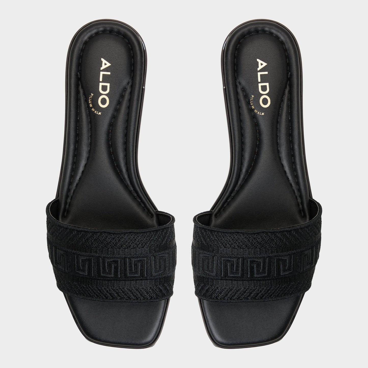 Aldo Oceania Black Women's Flats - Slide sandal Women