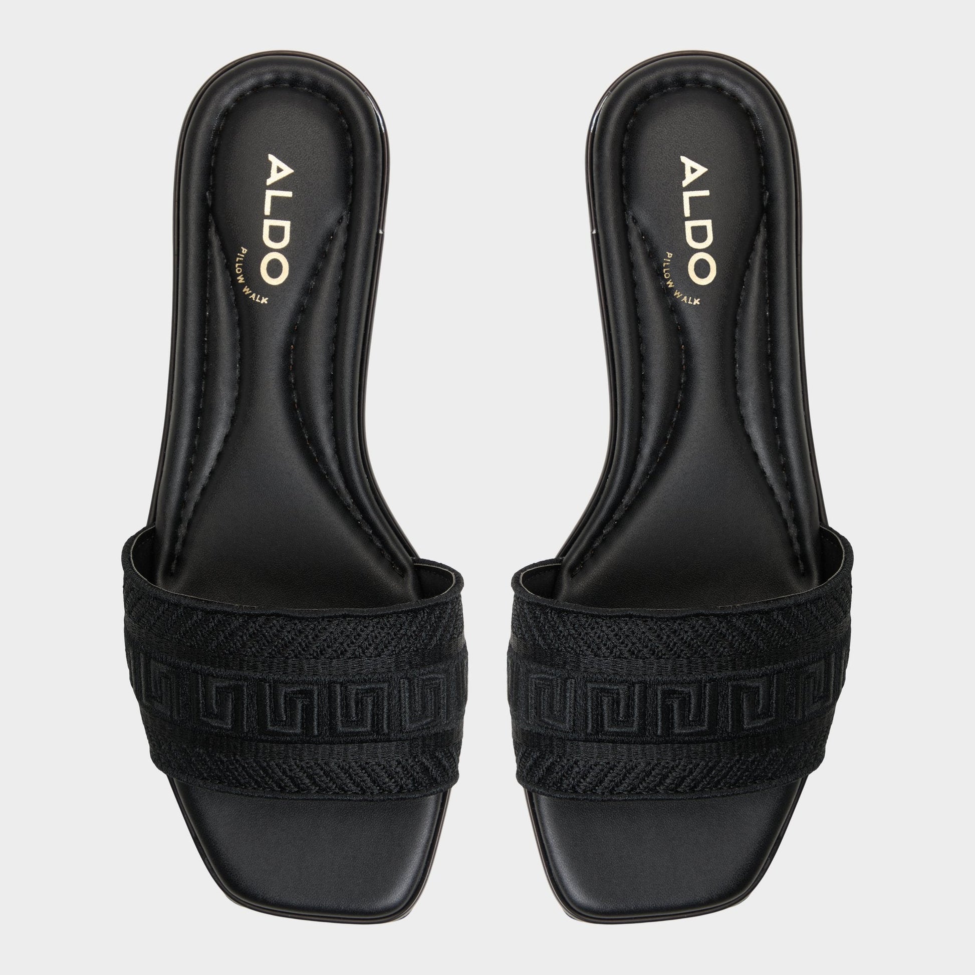 Aldo Oceania Black Women's Flats - Slide sandal Women