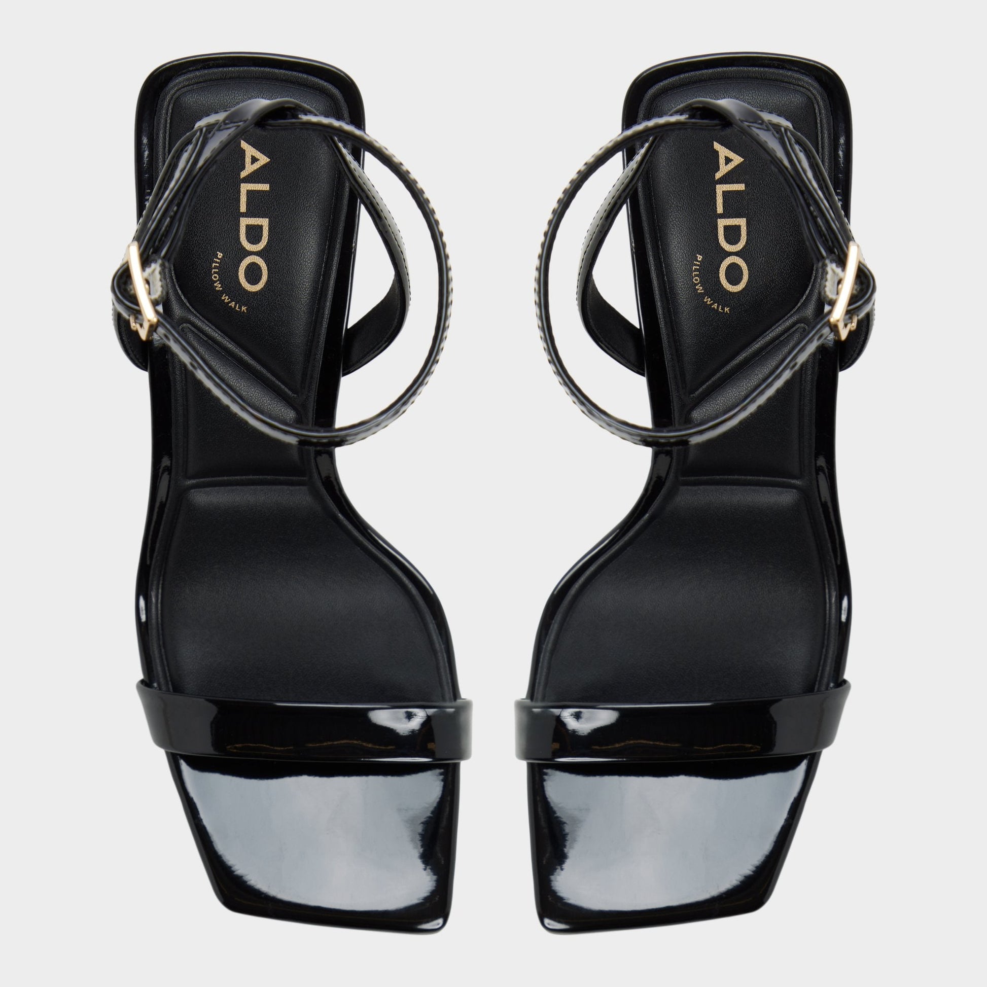 Aldo Azzira in Black - Strappy heeled sandal, Block heel Women