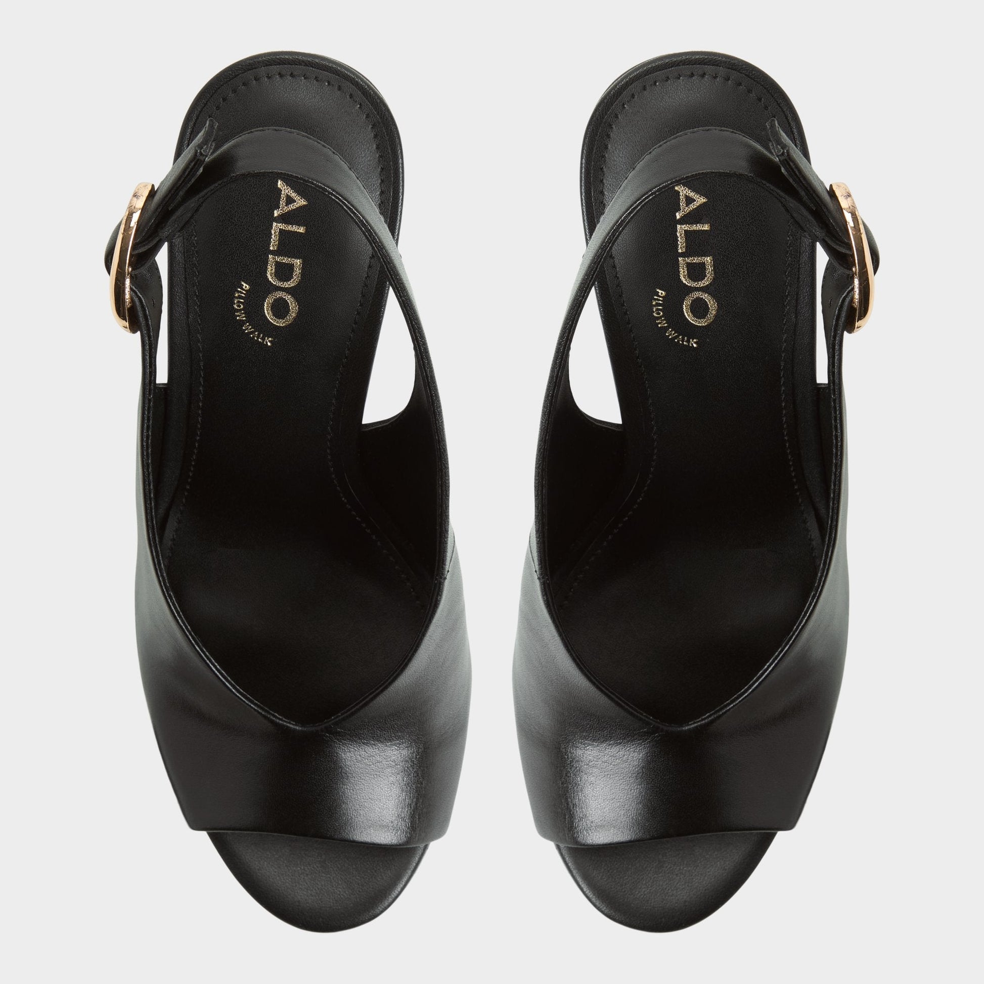 Aldo Tatianah in Black - Sling back heeled sandal, Wedge heel Women
