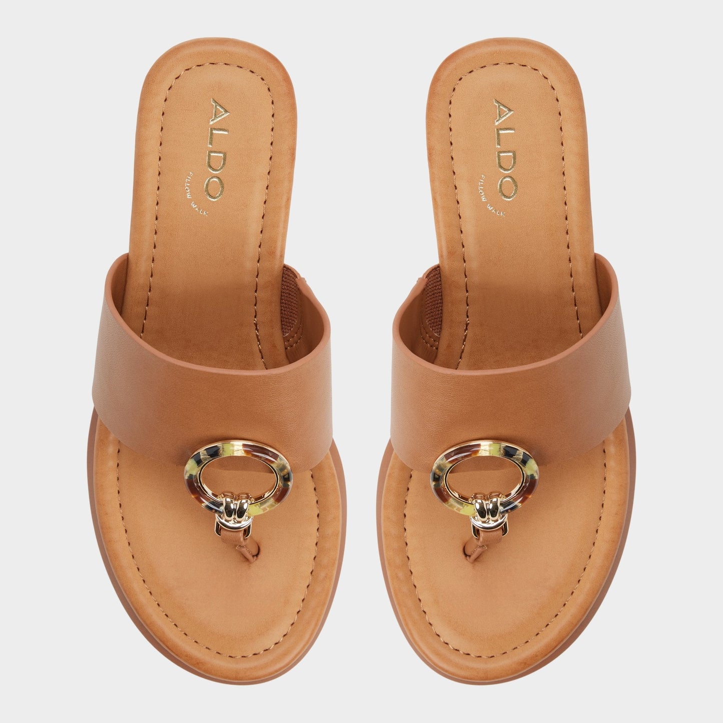 Aldo Friegan in Medium Brown - Slide sandal, Wedge heel Women