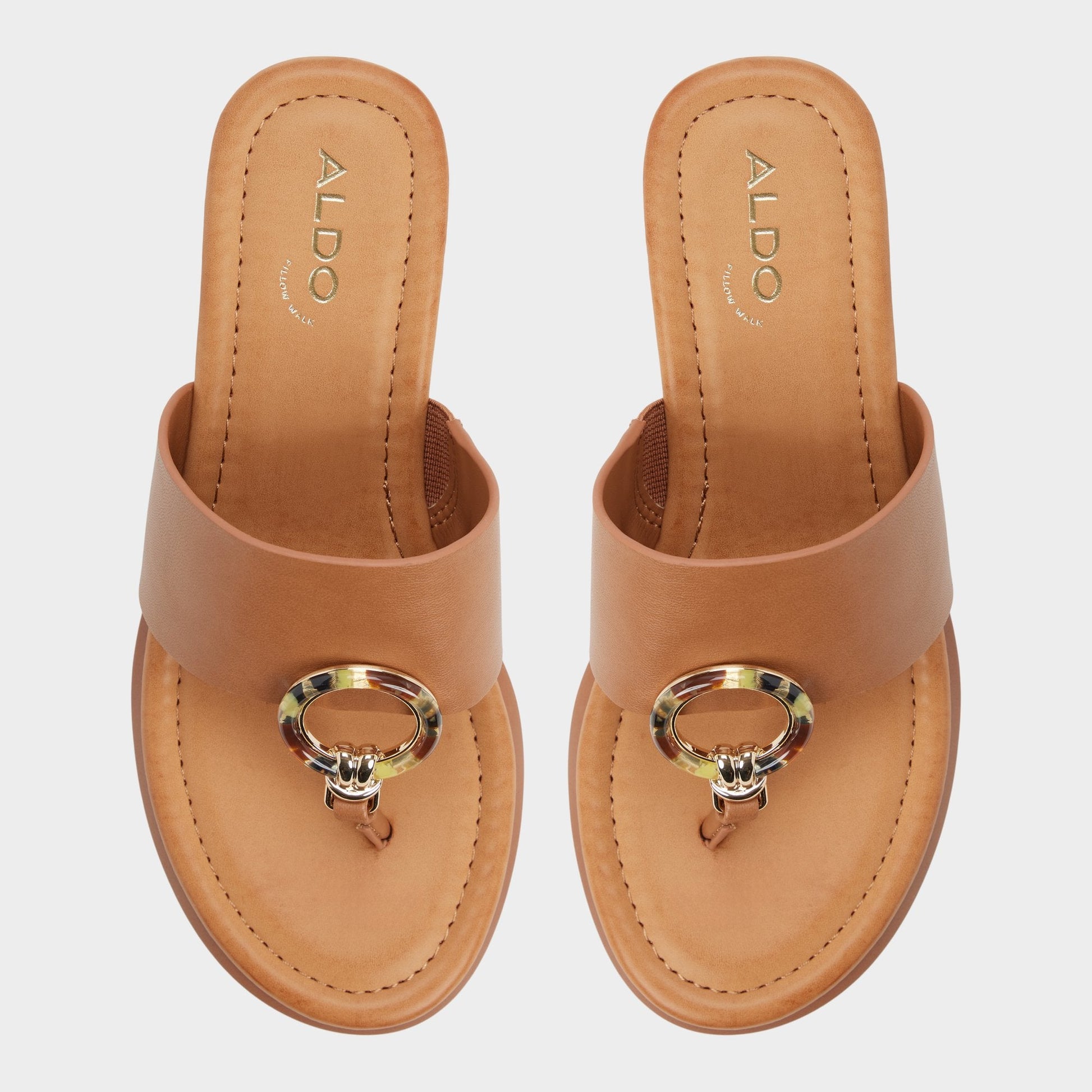 Aldo Friegan in Medium Brown - Slide sandal, Wedge heel Women