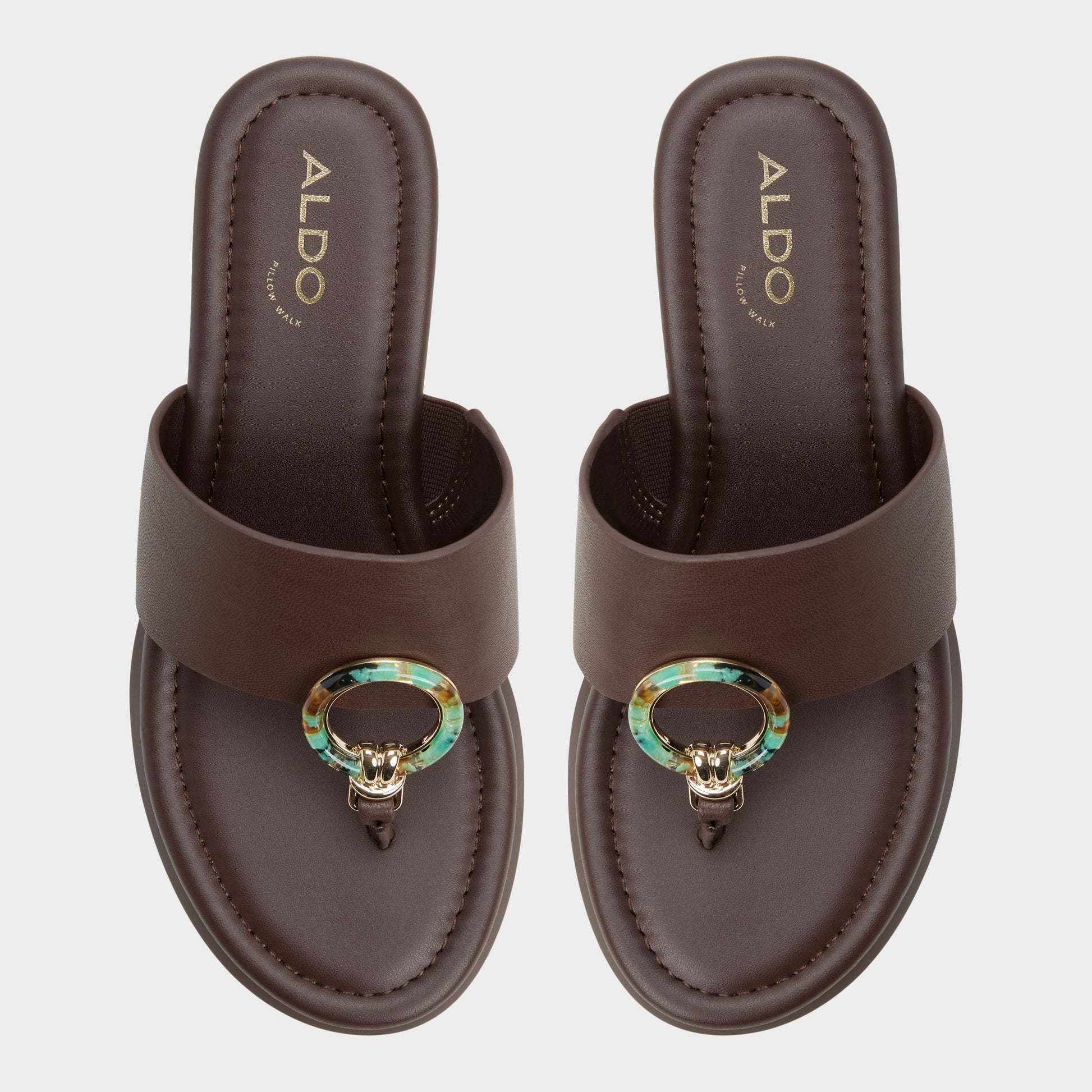 Aldo Friegan in Dark Brown - Slide sandal, Wedge heel Women