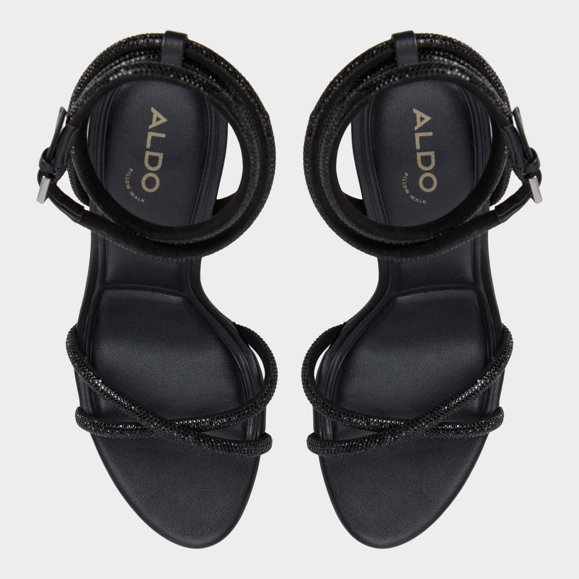 Aldo Manaelden Black Women's Strappy sandals - Strappy heeled sandal, Stiletto heel Women