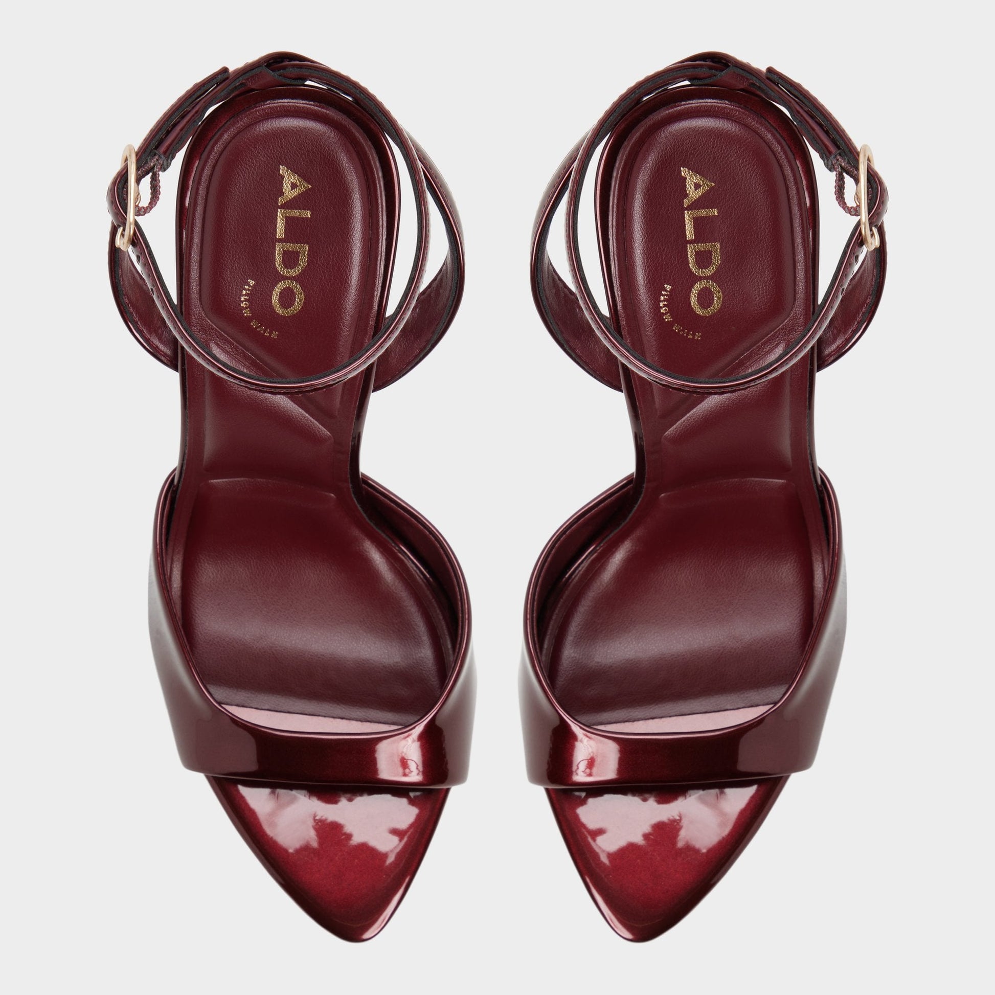 Aldo Forevermore in Medium Red - Strappy heeled sandal, Stiletto heel Women