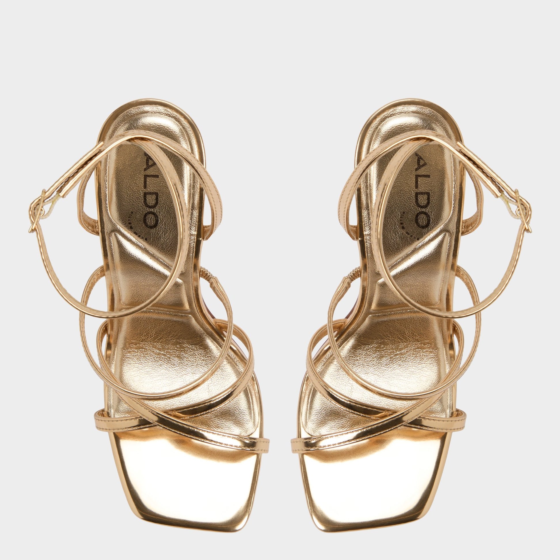 Aldo Galoi Gold Women's Iridescent metallics - Strappy heeled sandal Women