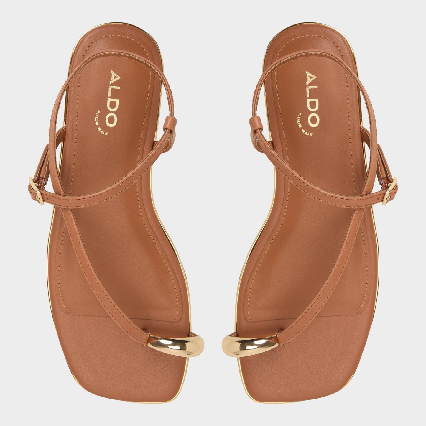 Aldo Jomalina Medium Brown Women's Flats - Strappy flat sandal Women