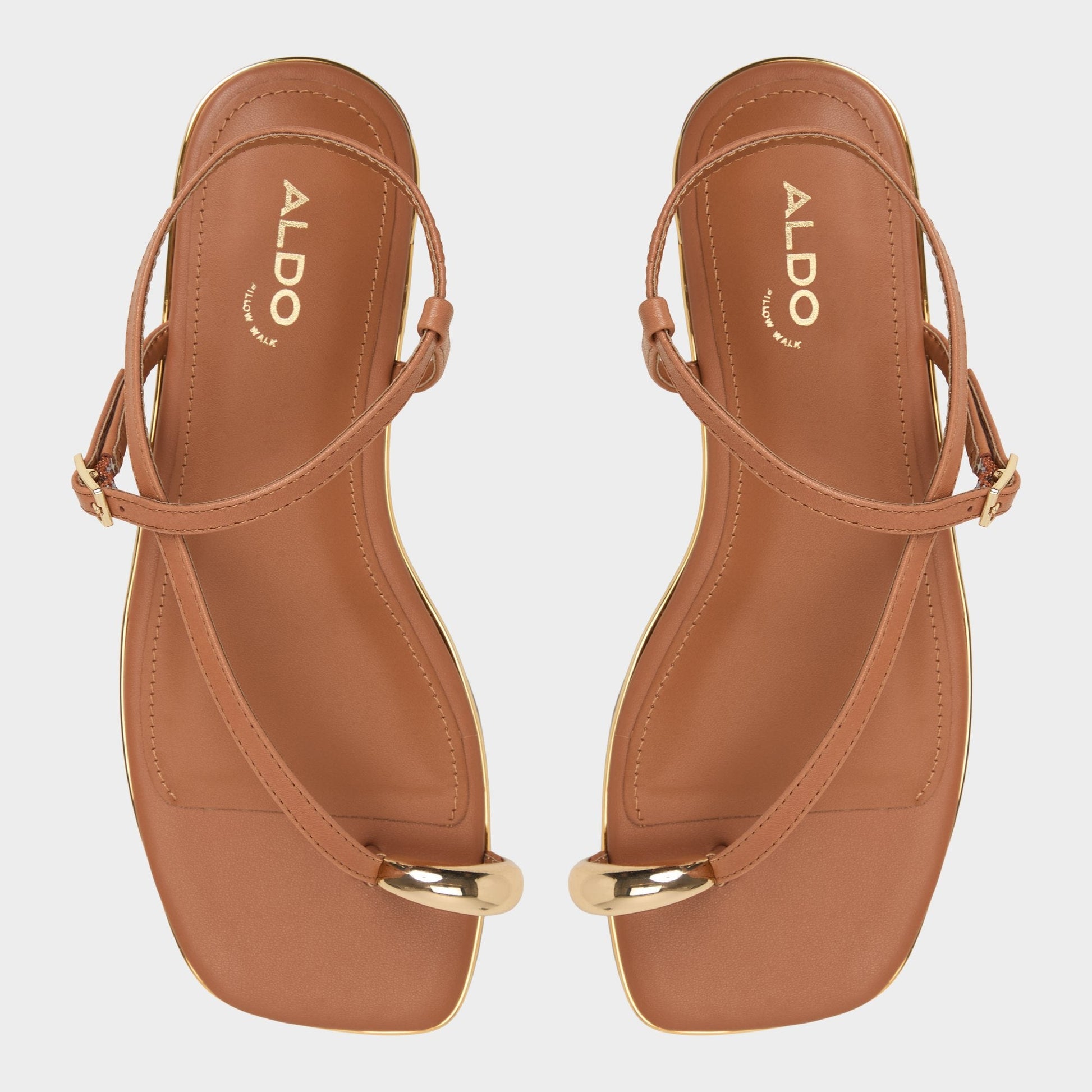 Aldo Jomalina Medium Brown Women's Flats - Strappy flat sandal Women