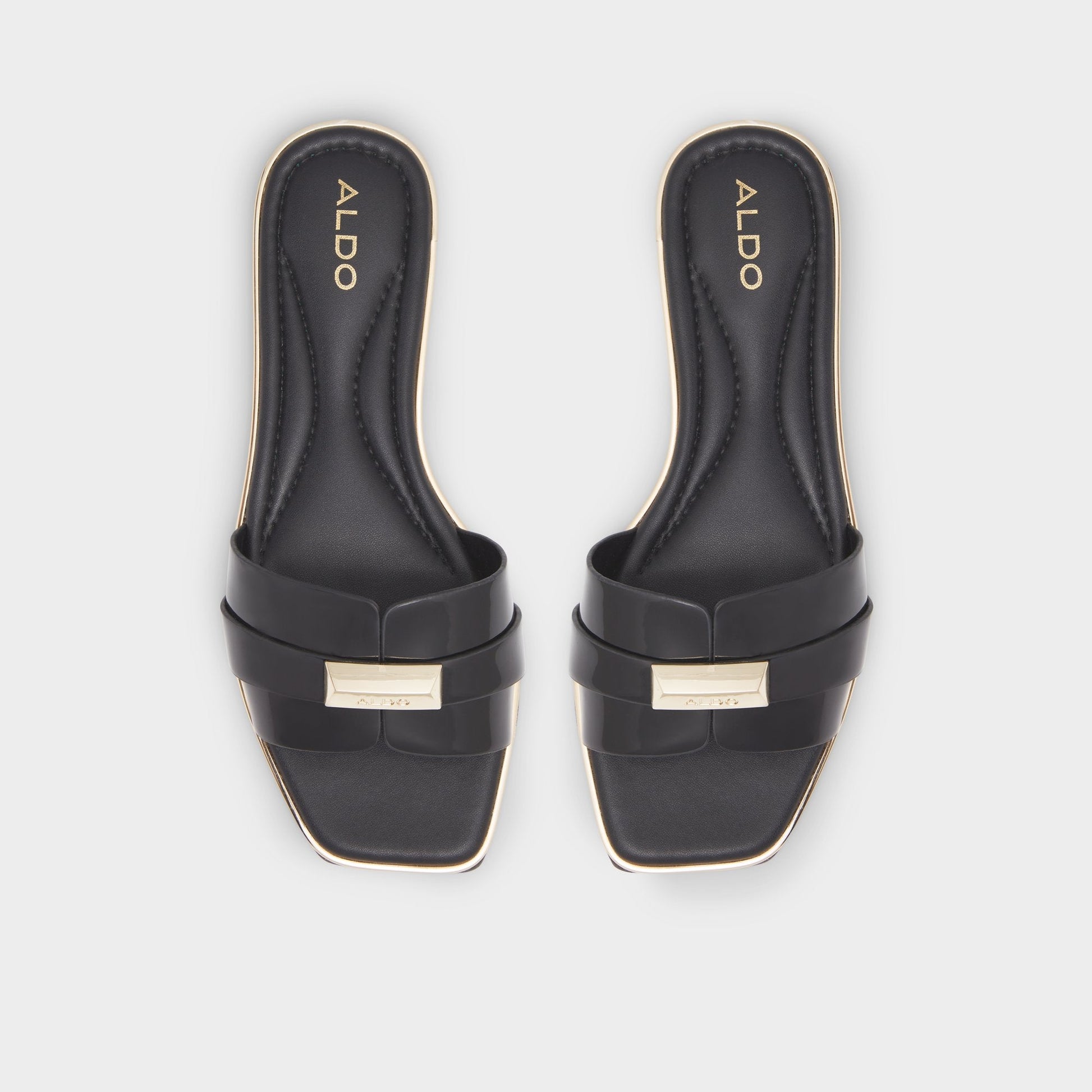 Aldo Darine Black Women's Flats - Slide sandal Women