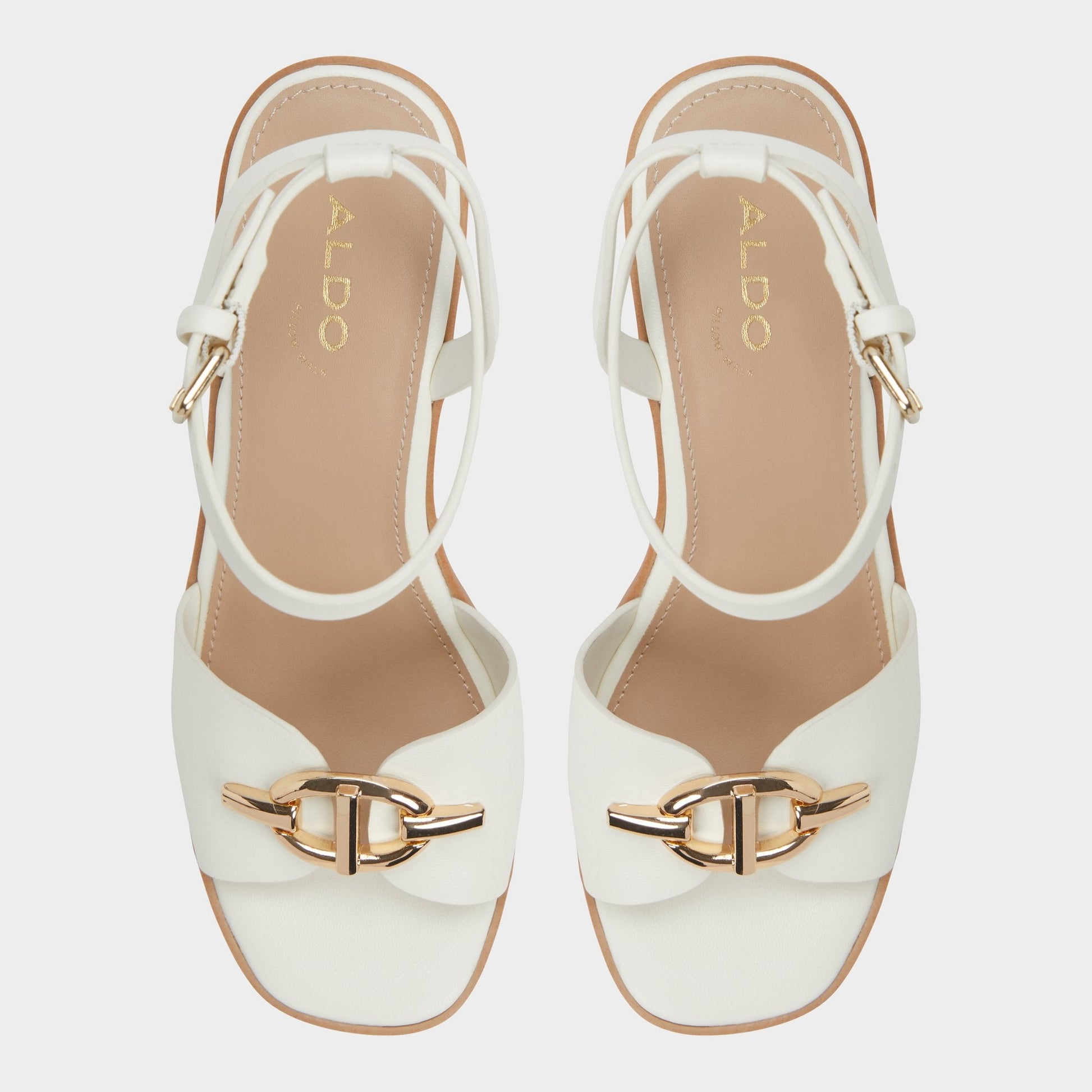 Aldo Ybylin White Women's Wedges - Wedge sandal, Wedge heel Women