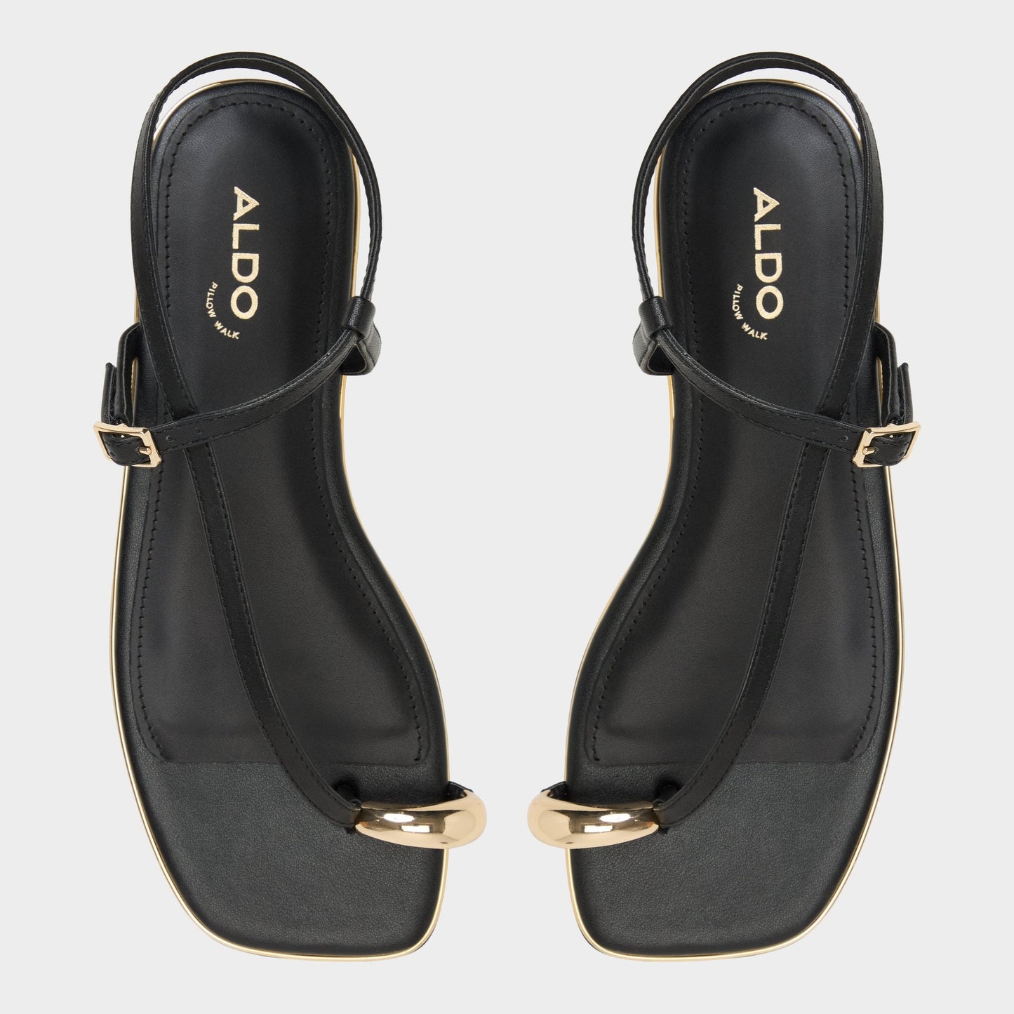 Aldo Jomalina Black Women's Flats - Strappy flat sandal Women
