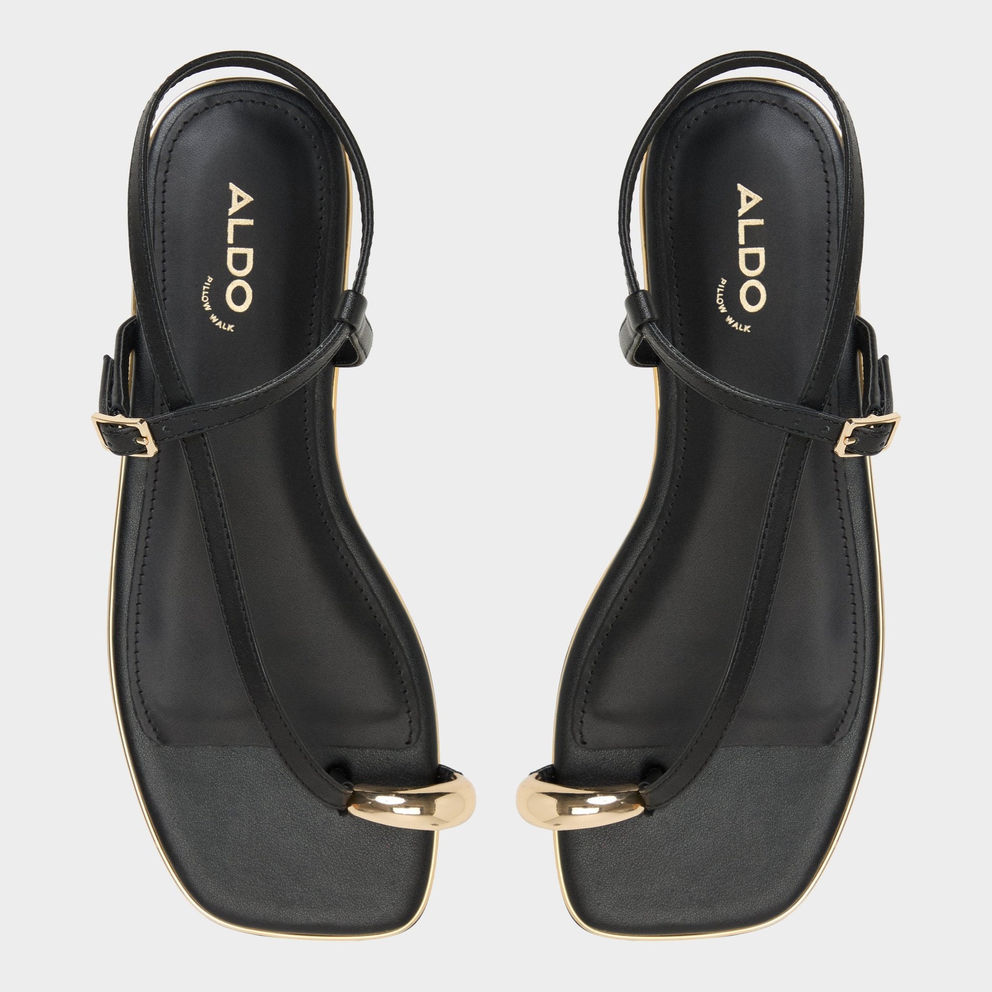 Aldo Jomalina Black Women's Flats - Strappy flat sandal Women