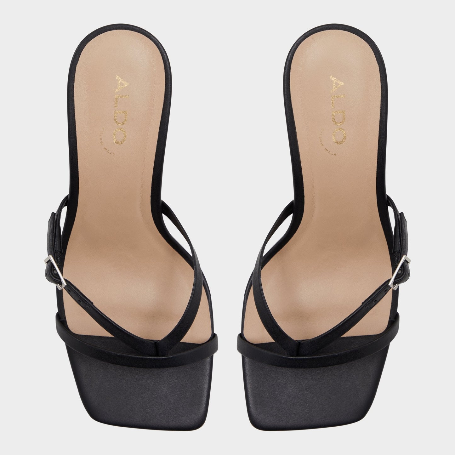 Aldo Gannever Black Women's Thong Sandals - Heeled flip flop, Stiletto heel Women