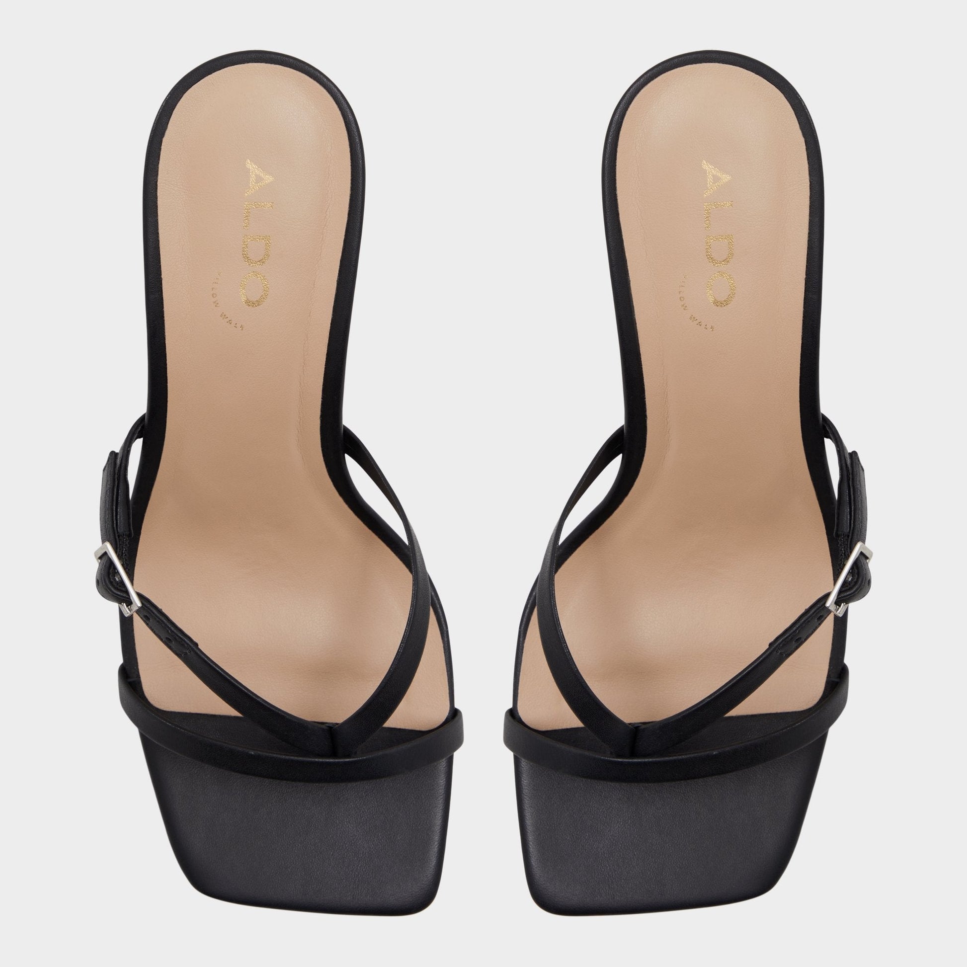 Aldo Gannever Black Women's Thong Sandals - Heeled flip flop, Stiletto heel Women