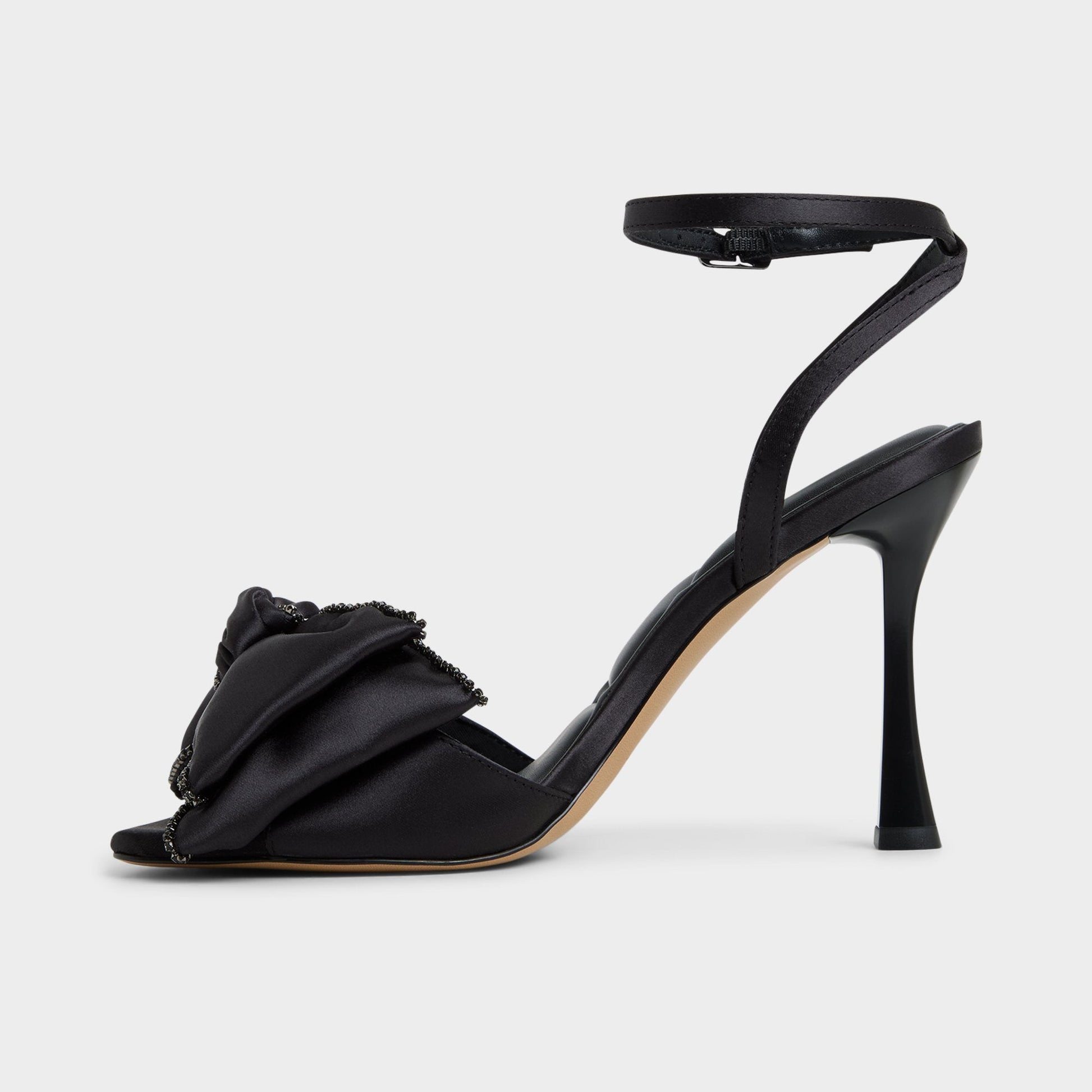 Aldo Tinsel in Black - Strappy heeled sandal, Stiletto heel Women