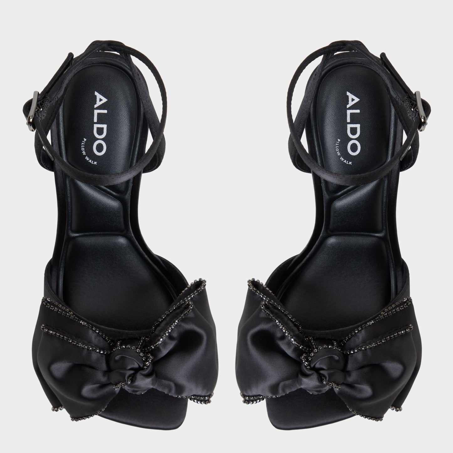Aldo Tinsel in Black - Strappy heeled sandal, Stiletto heel Women