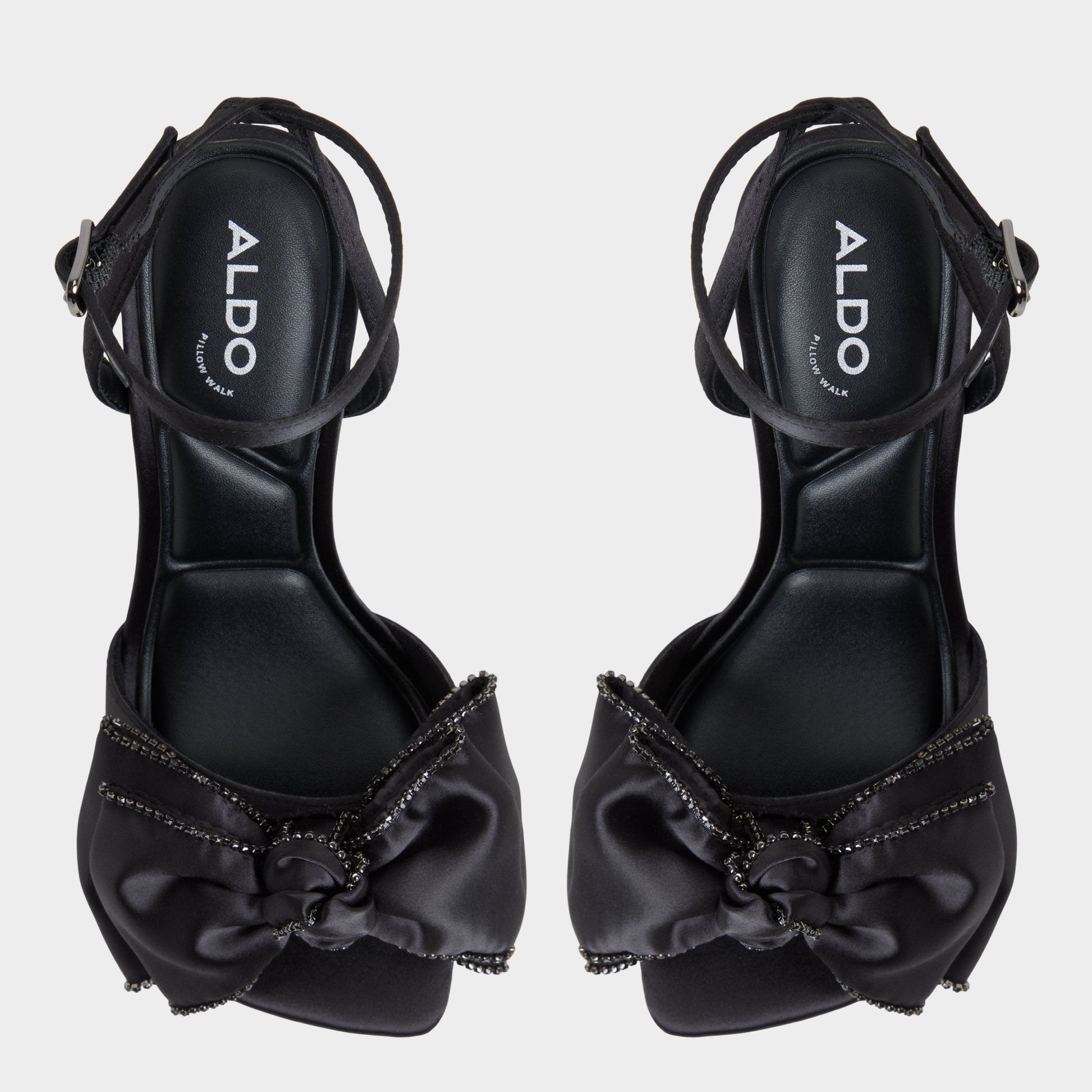Aldo Tinsel in Black - Strappy heeled sandal, Stiletto heel Women