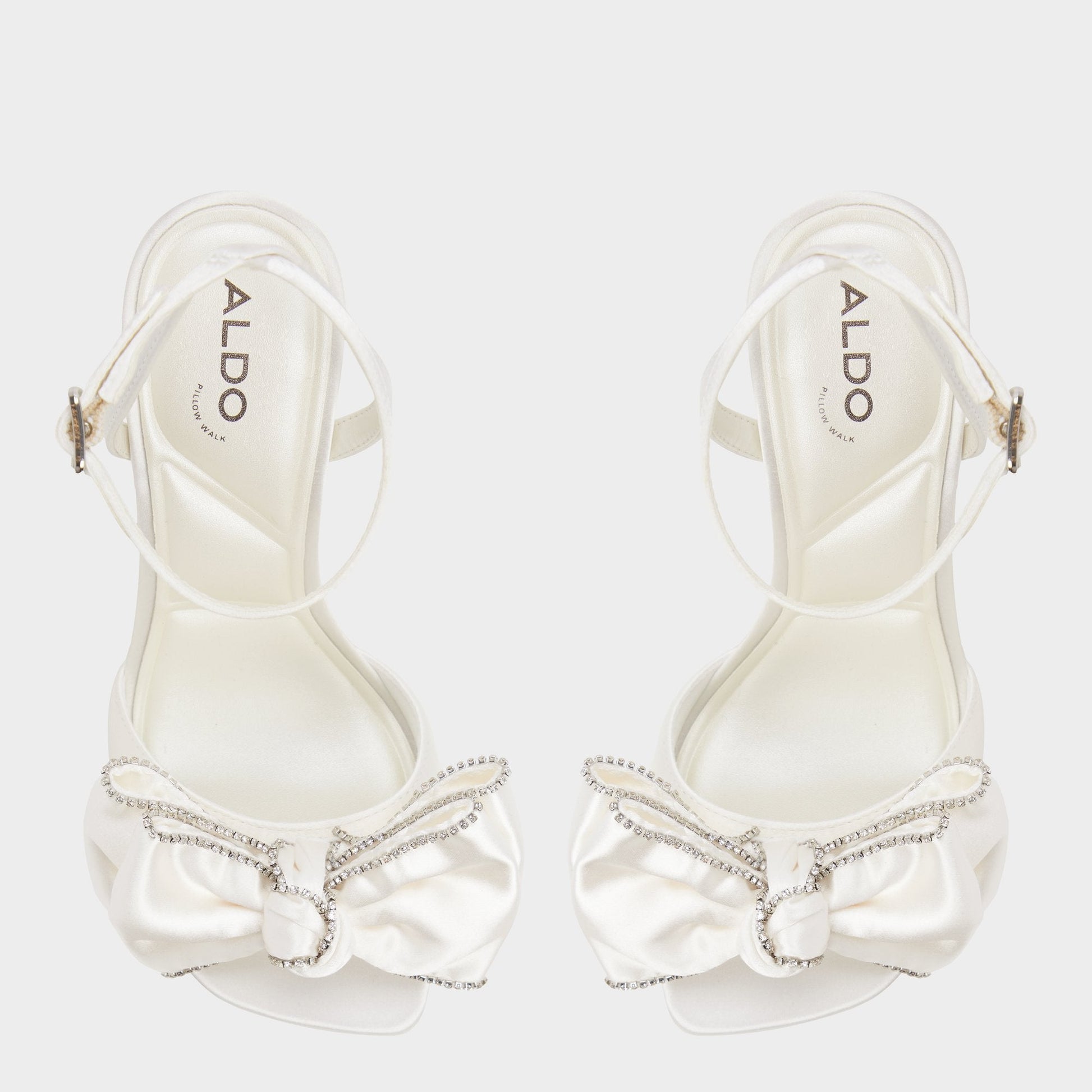 Aldo Tinsel in Other White - Strappy heeled sandal, Stiletto heel Women