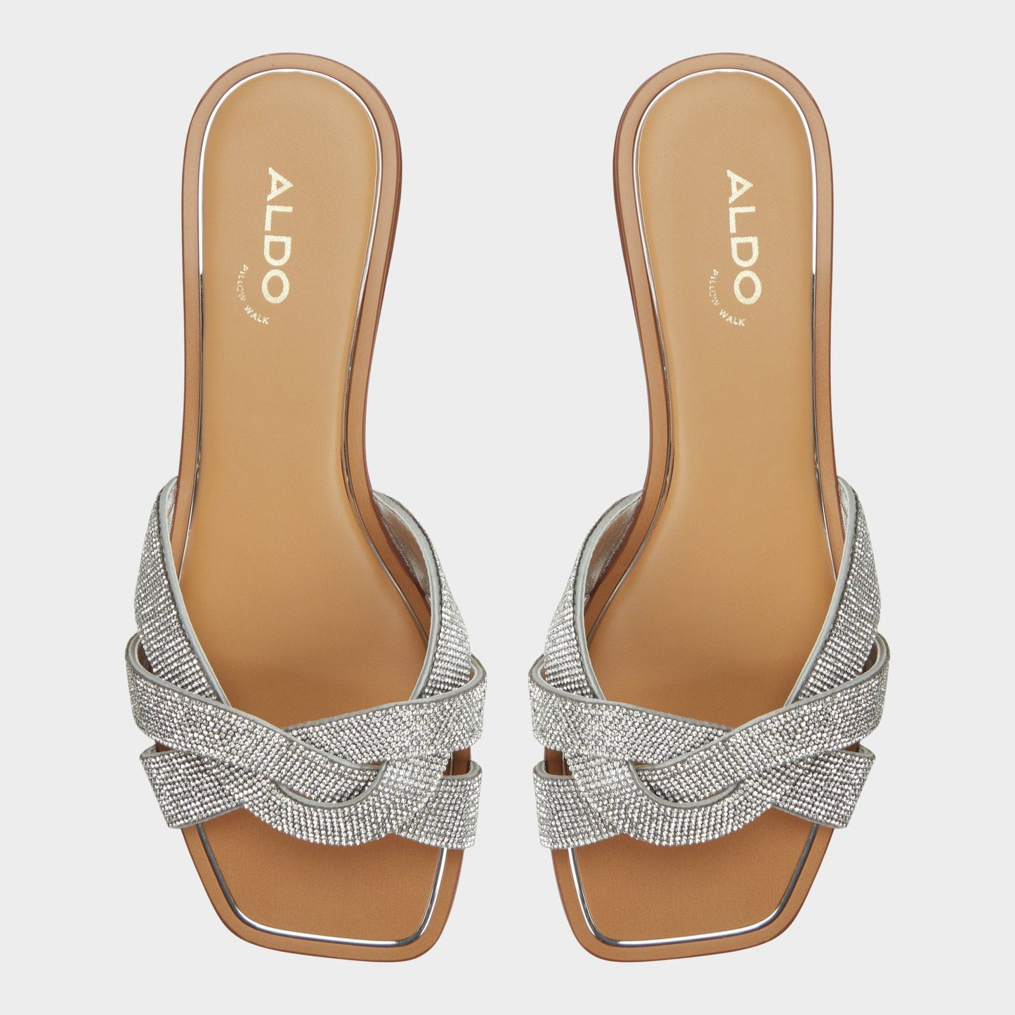Aldo Ormeley Silver Women's Iridescent metallics - Slide sandal Women