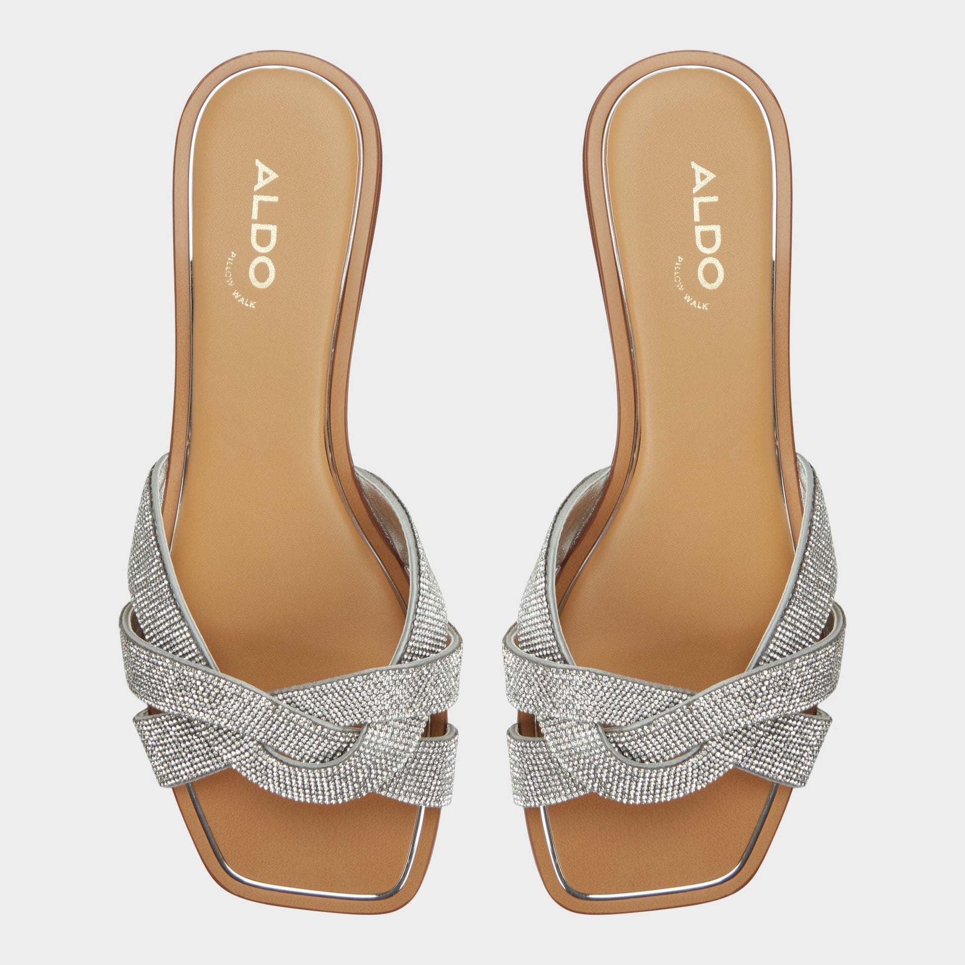 Aldo Ormeley Silver Women's Iridescent metallics - Slide sandal Women