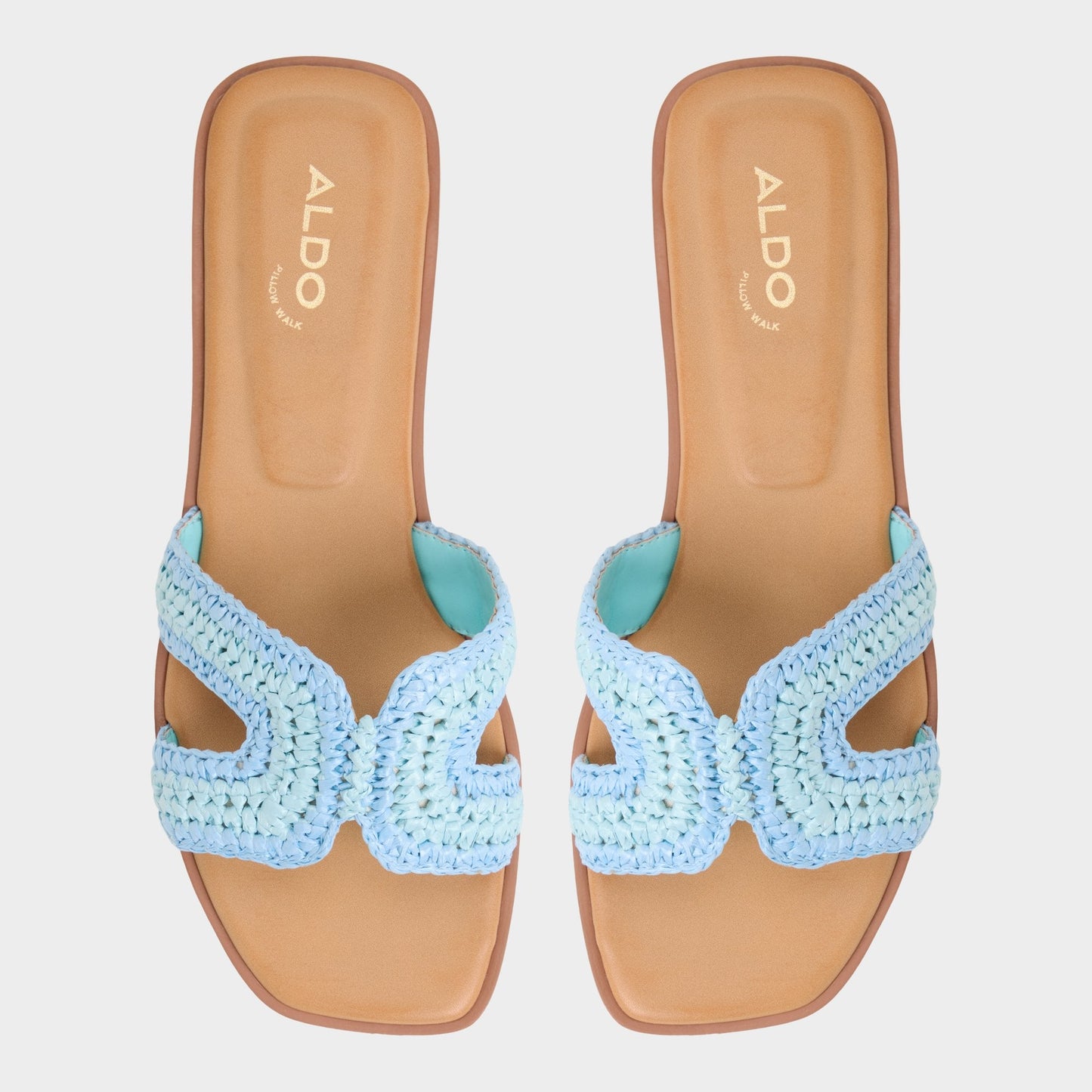 Aldo Itsandal Blue Combo Women's Flats - Slide sandal Women