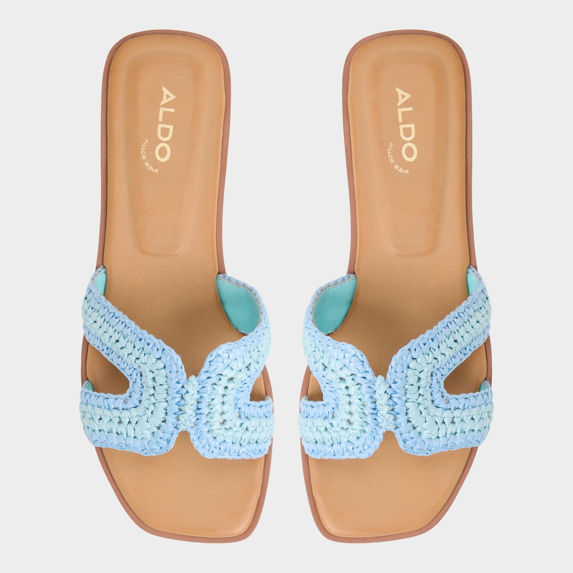 Aldo Itsandal Blue Combo Women's Flats - Slide sandal Women