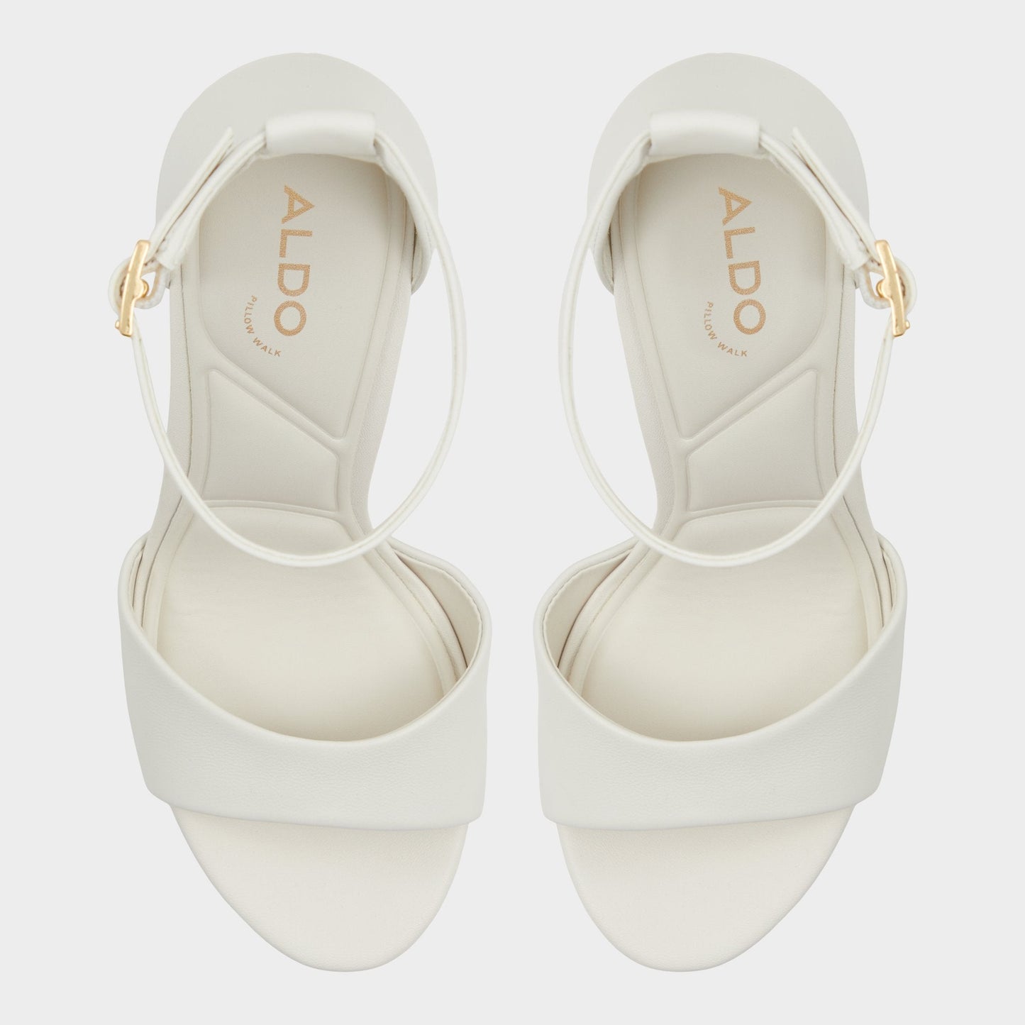 Aldo Enaegyn2.0 White/Bone Women's Platform Shoes - Strappy heeled sandal, Block heel Women