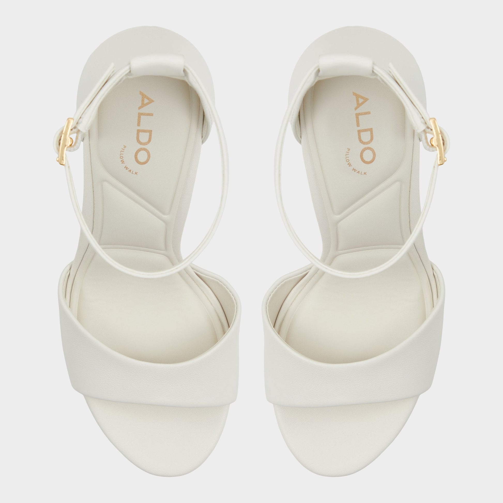 Aldo Enaegyn2.0 White/Bone Women's Platform Shoes - Strappy heeled sandal, Block heel Women