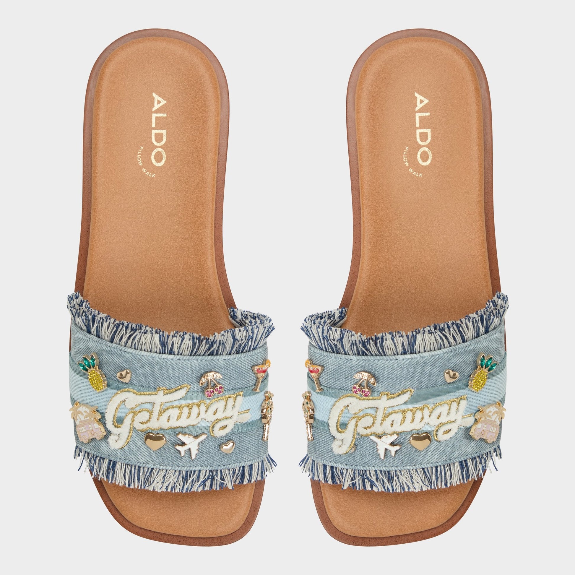 Aldo Beachside Denim Women's Flats - Slide sandal Women