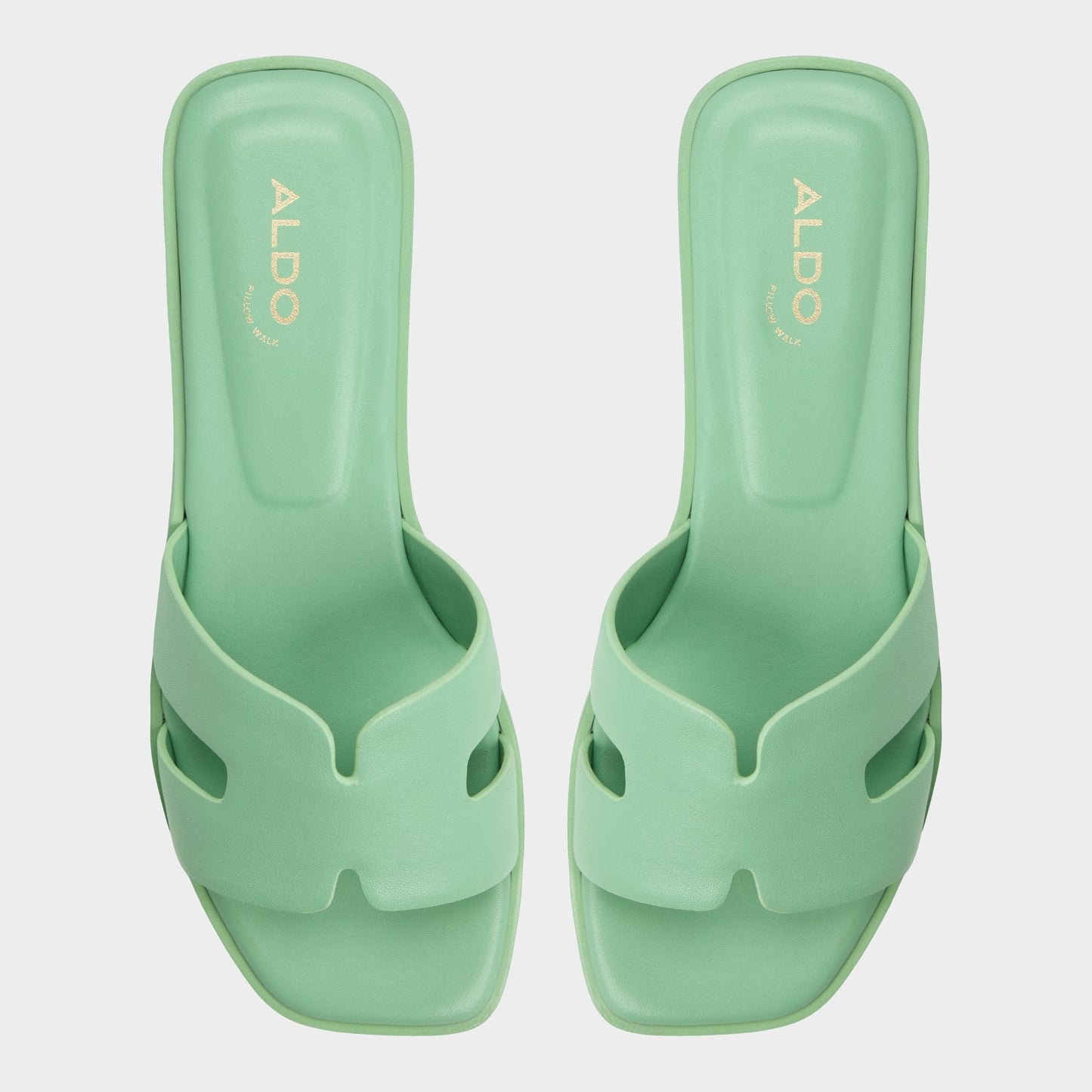 Aldo Itsandal Medium Green Women's Flats - Slide sandal Women
