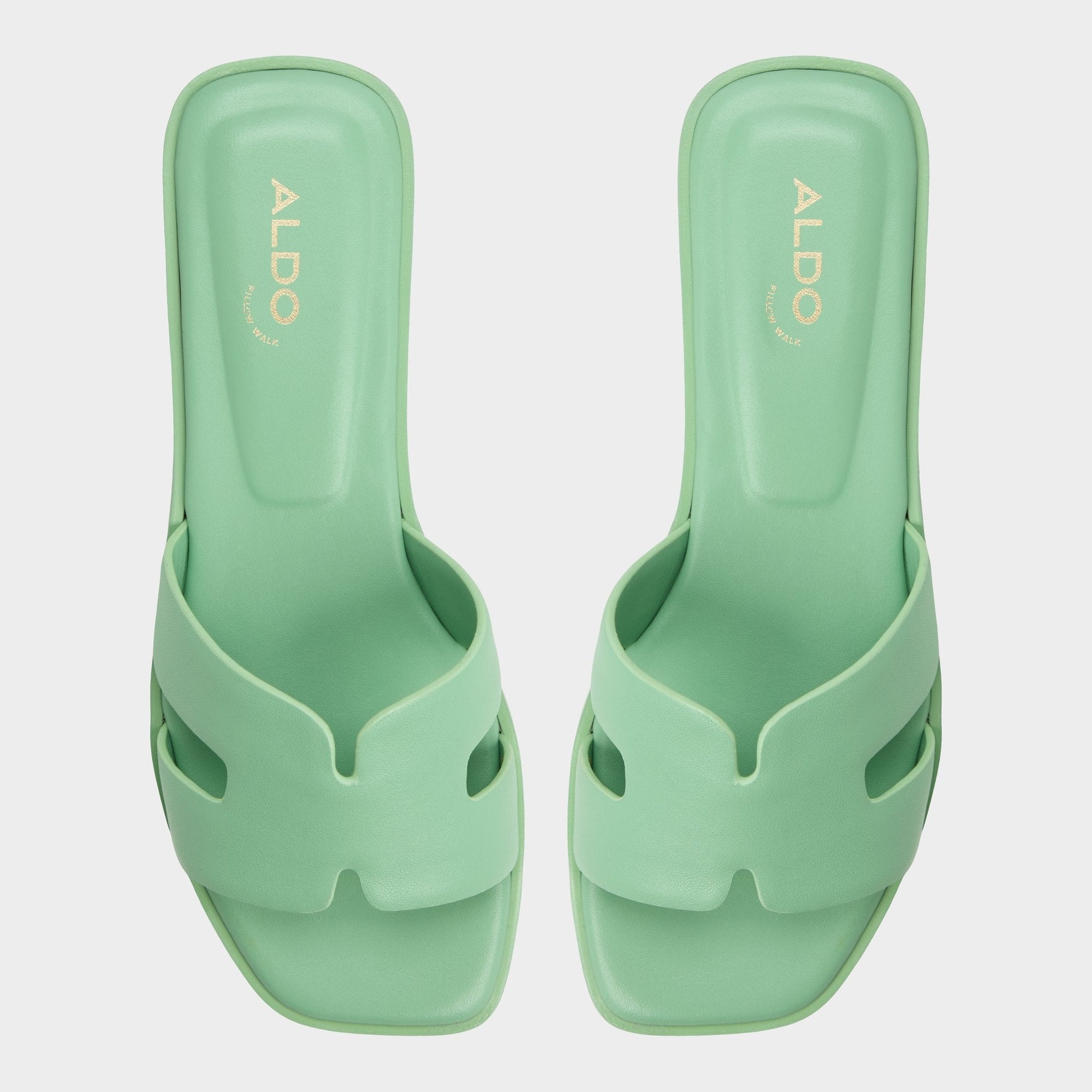 Aldo Itsandal Medium Green Women's Flats - Slide sandal Women