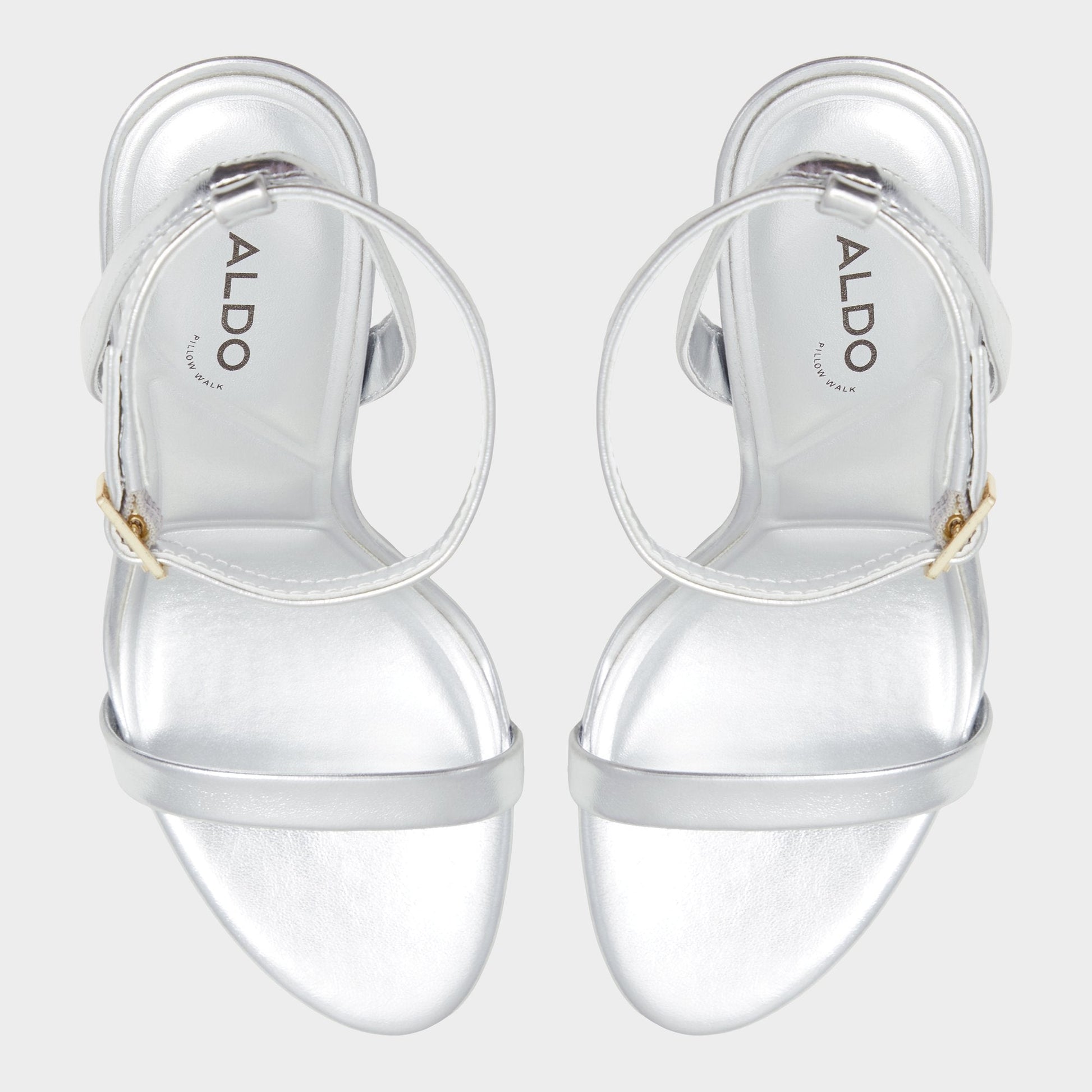 Aldo Maristou Silver Women's Strappy sandals - Strappy heeled sandal Women