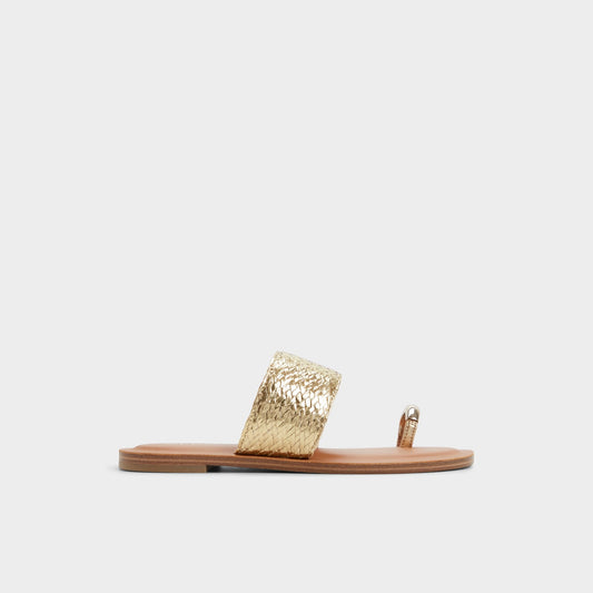 Aldo Beachwalk Gold Women's Iridescent metallics - Slide sandal Women