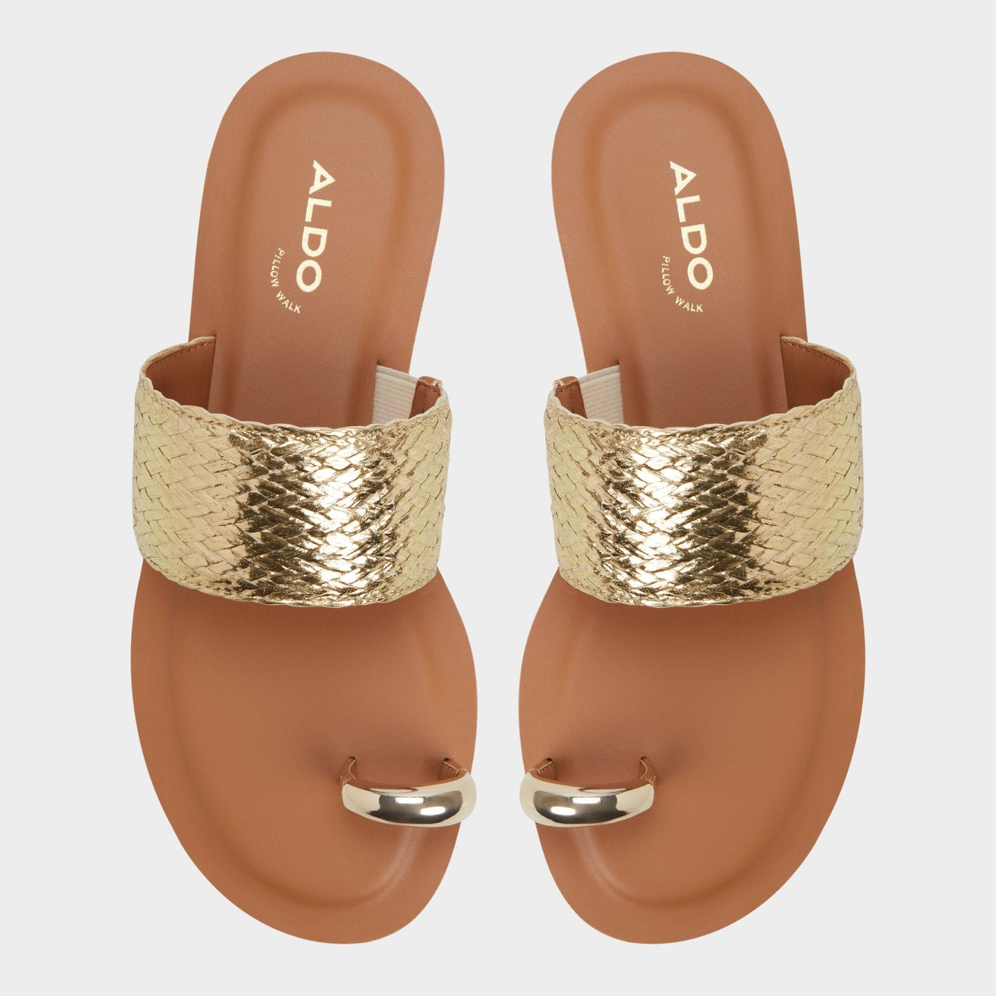 Aldo Beachwalk Gold Women's Iridescent metallics - Slide sandal Women