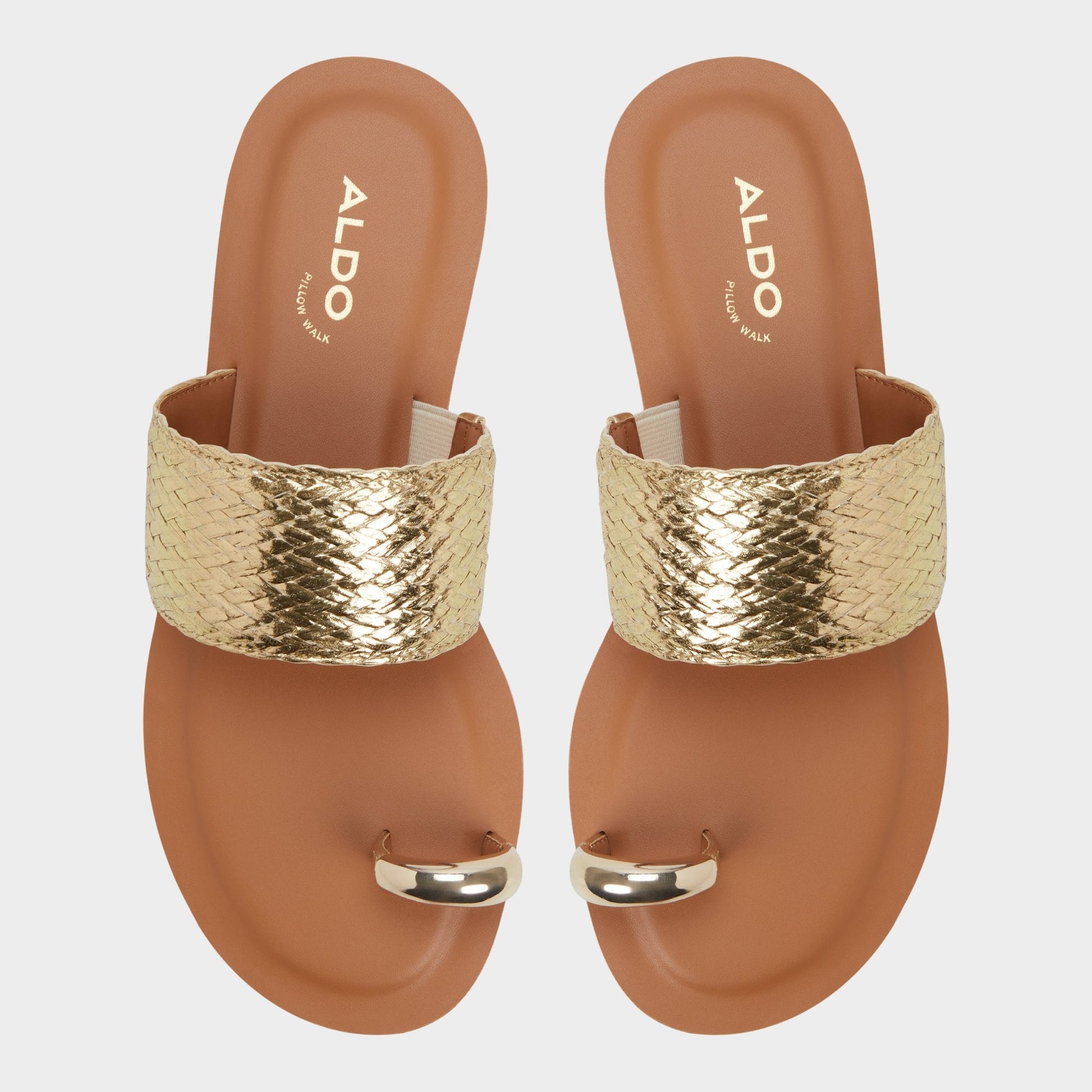 Aldo Beachwalk Gold Women's Iridescent metallics - Slide sandal Women