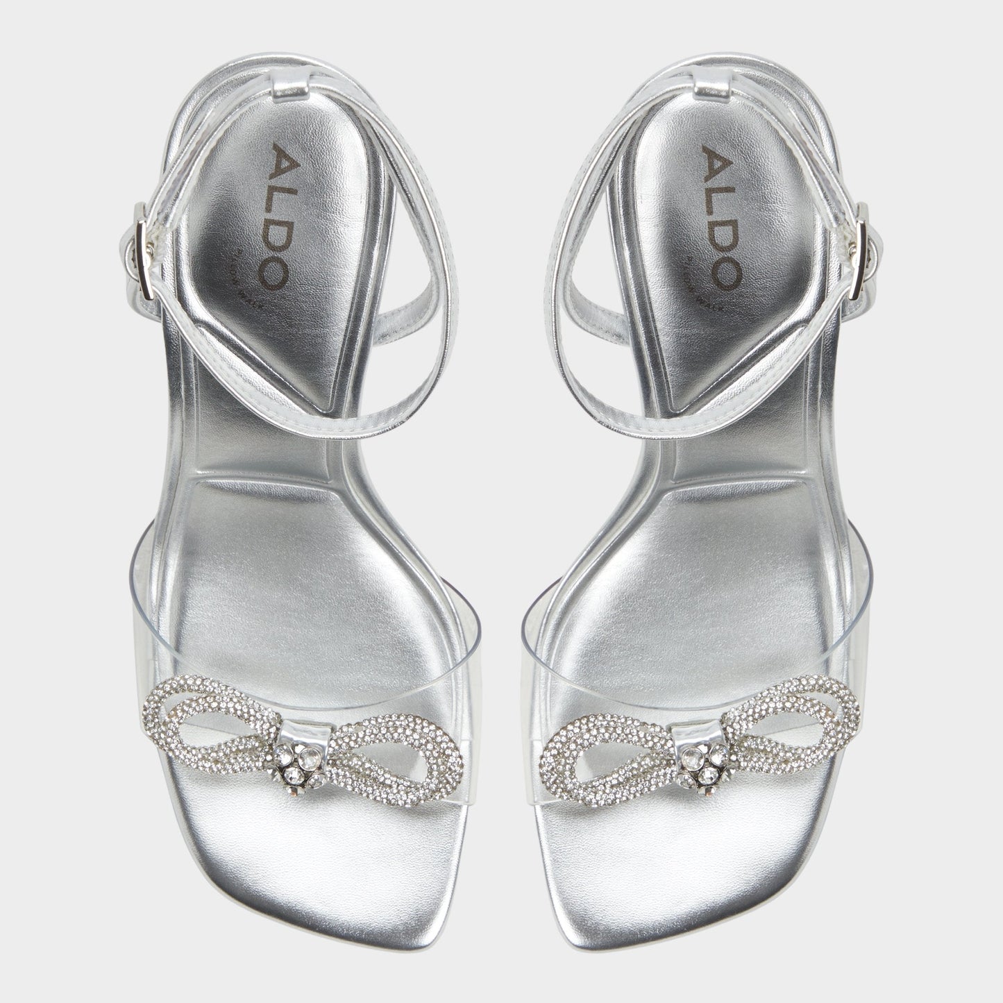 Aldo Ozley Silver Women's Strappy Heels - Strappy heeled sandal Women