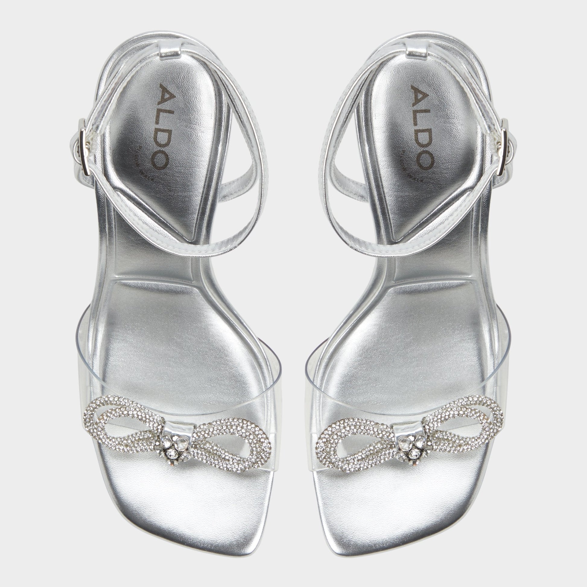 Aldo Ozley Silver Women's Strappy Heels - Strappy heeled sandal Women