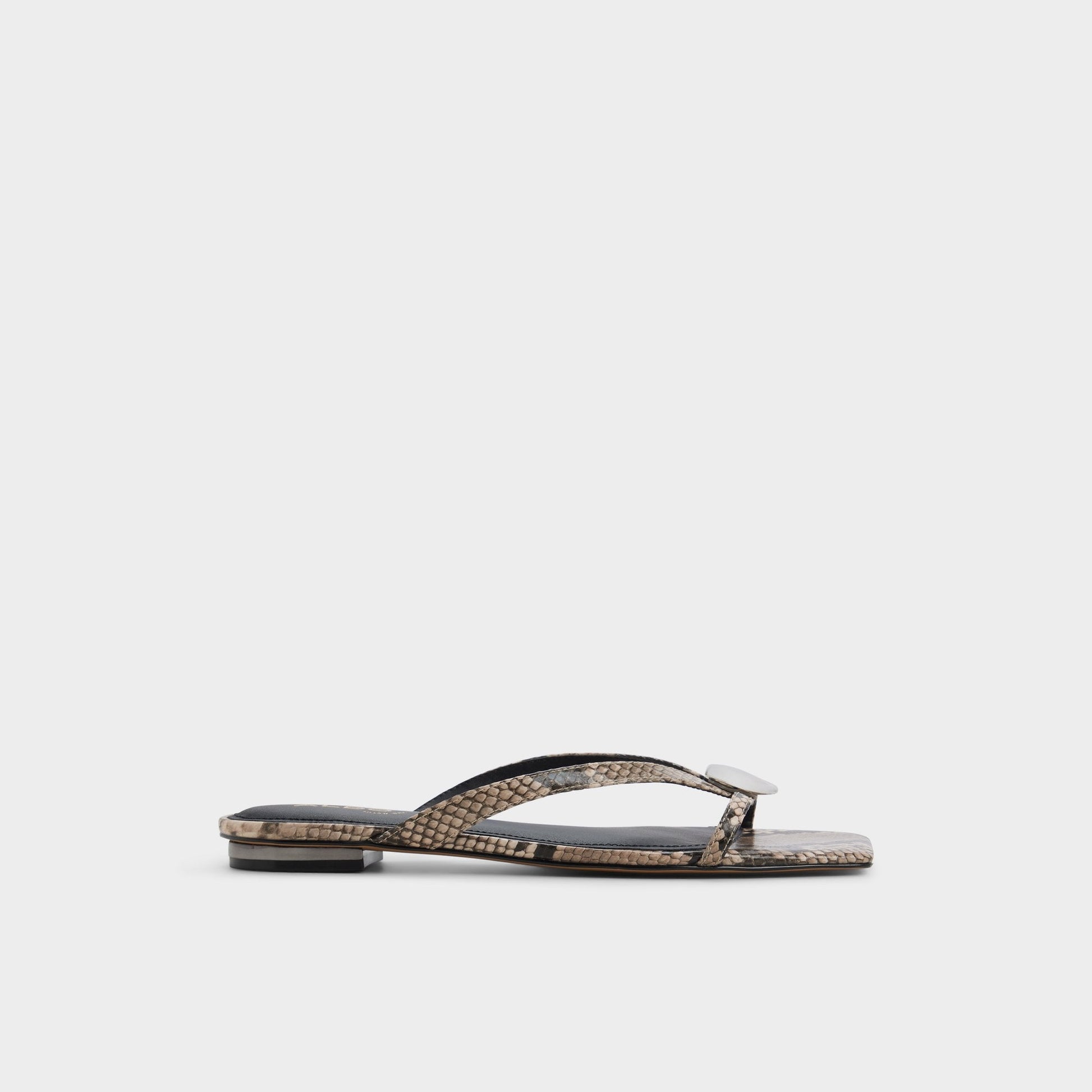 Aldo Iliria White/Black Women's Flats - Slide sandal Women