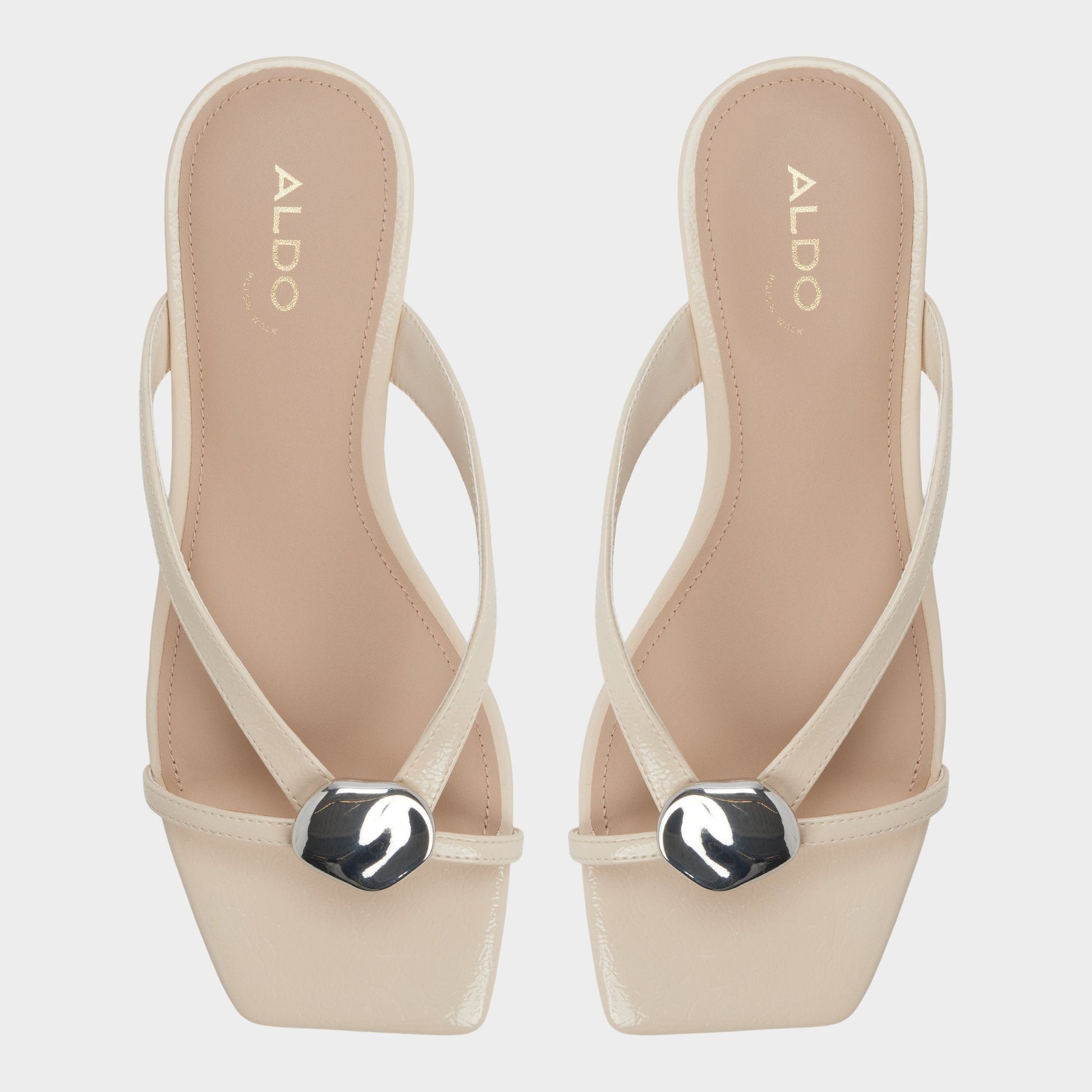 Aldo Iliria Beige Women's Flats - Slide sandal Women