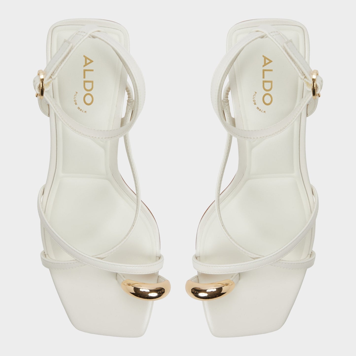 Aldo Elodiah White/Bone Women's Travel essentials - Strappy heeled sandal, Stiletto heel Women