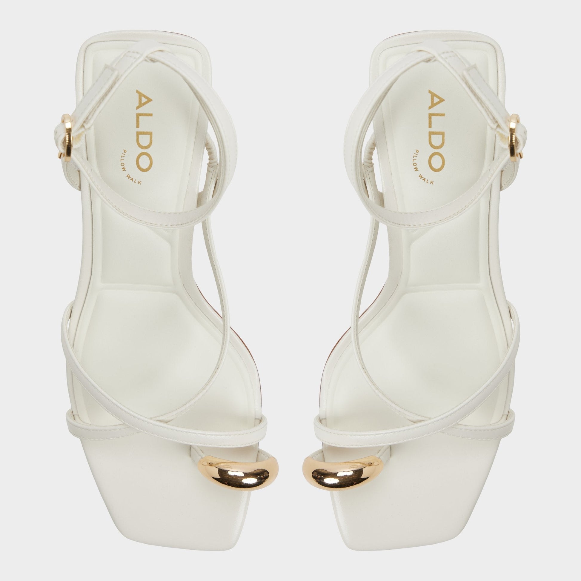 Aldo Elodiah White/Bone Women's Travel essentials - Strappy heeled sandal, Stiletto heel Women